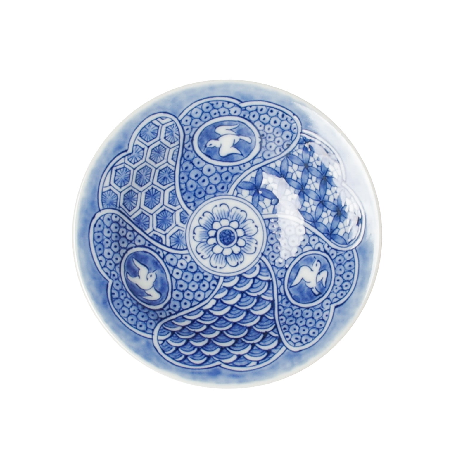 有田焼 染付 千鳥祥瑞 四寸小皿 12cm Kouraku Studio1156