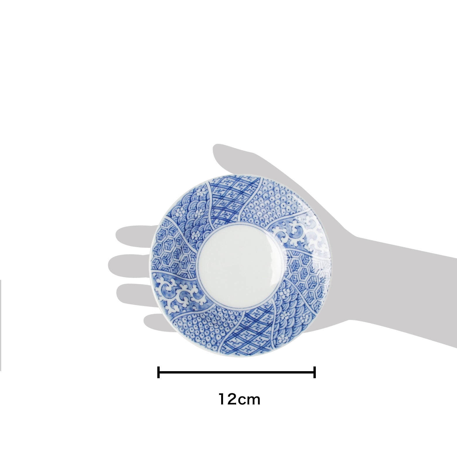有田焼 染付 内白 四寸小皿 12cm Kouraku Studio1156