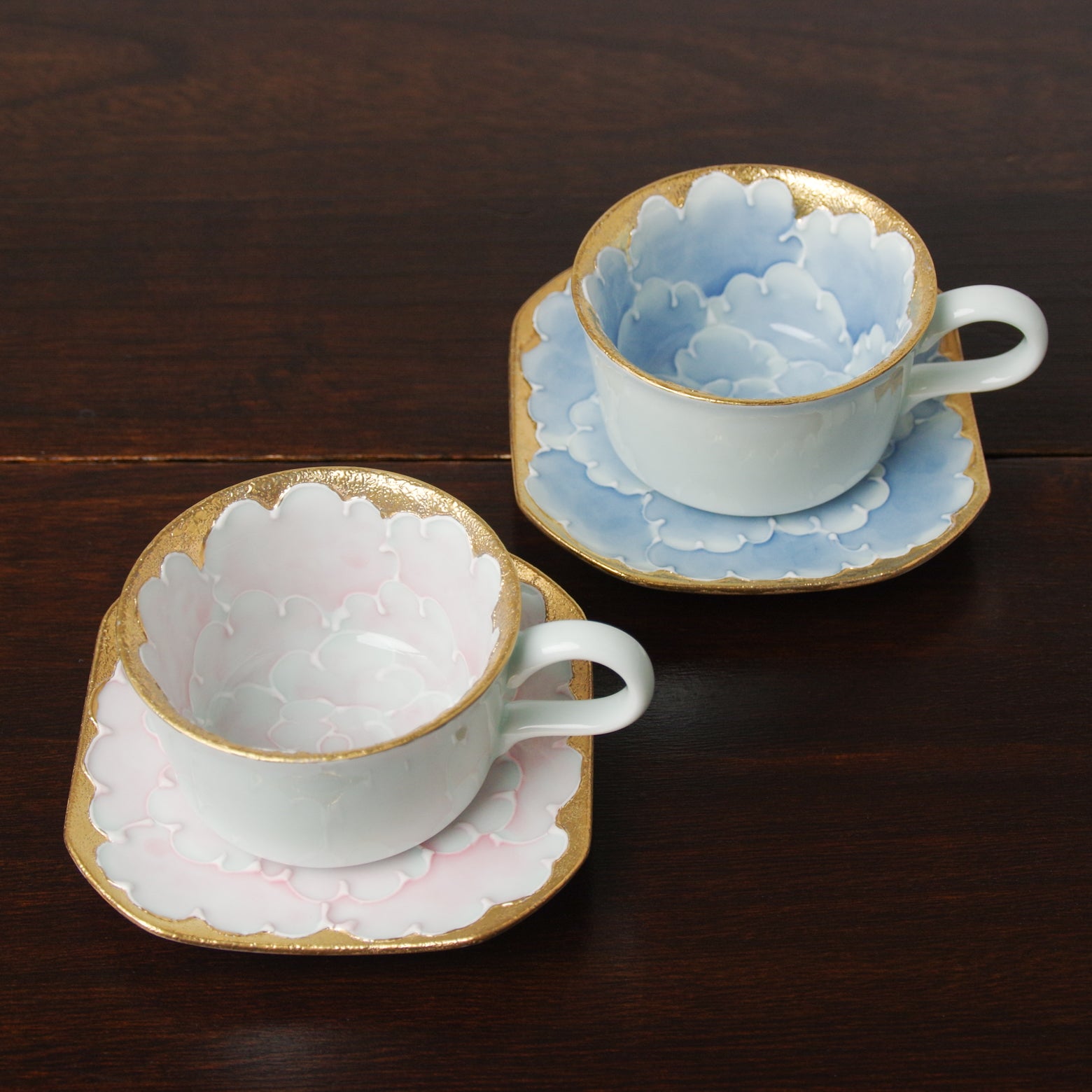 有田焼 金牡丹(ピンク) デミタス碗皿 75ml Bunzan Studio1156