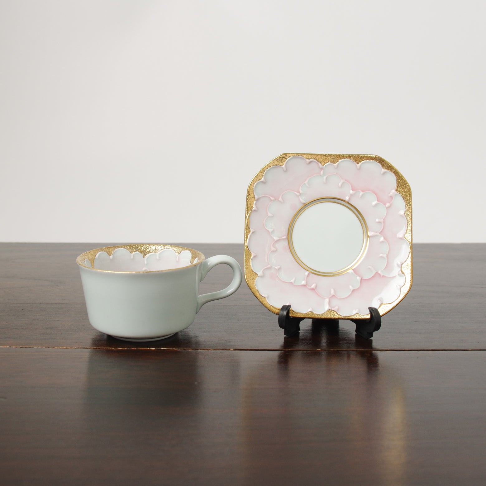 有田焼 金牡丹(ピンク) デミタス碗皿 75ml Bunzan Studio1156