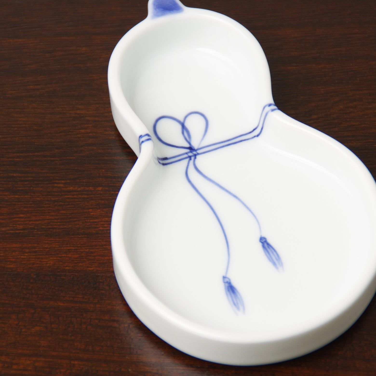 波佐見焼 瓢絵 瓢型小皿(青) 11cm Korin Studio1156