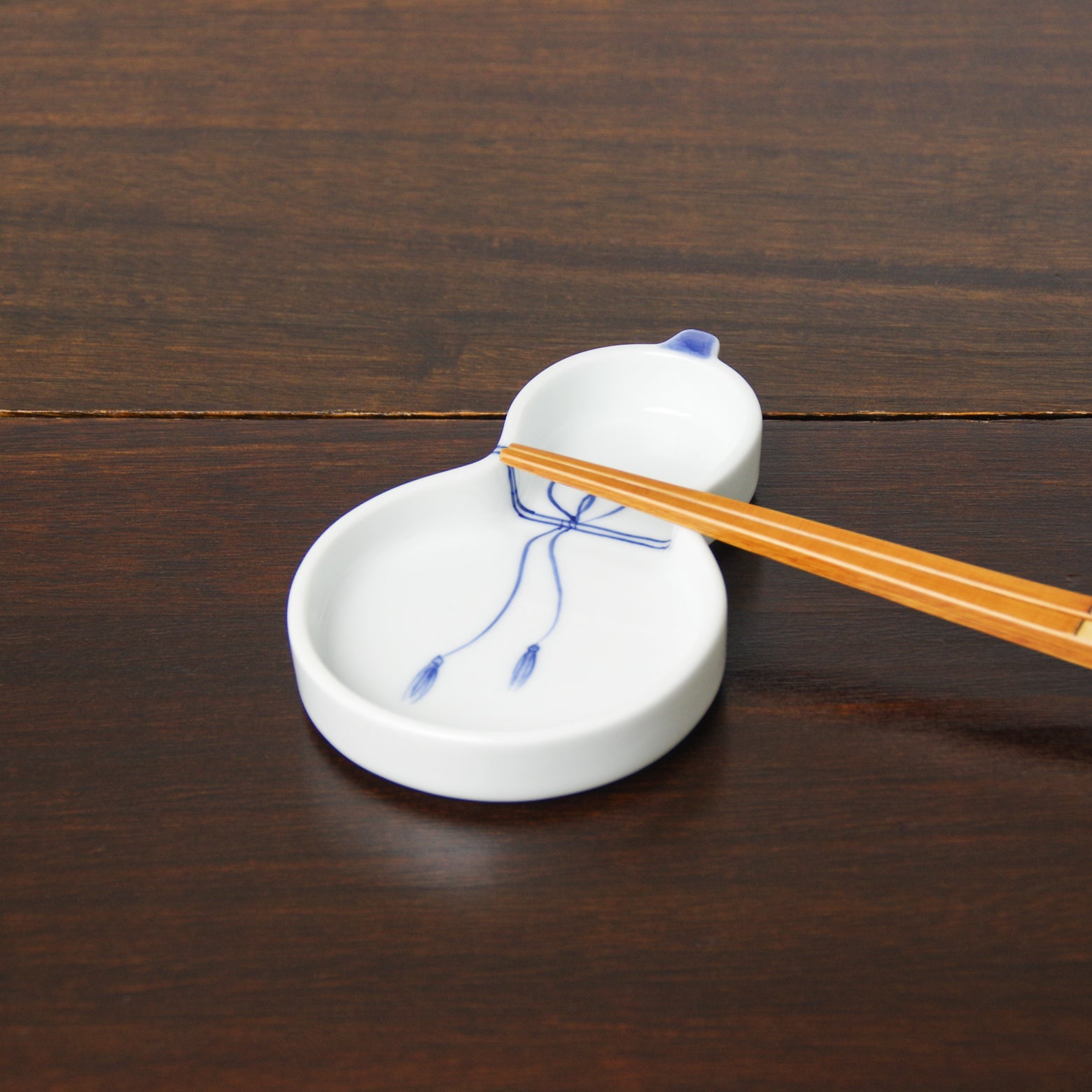 波佐見焼 瓢絵 瓢型小皿(青) 11cm Korin Studio1156