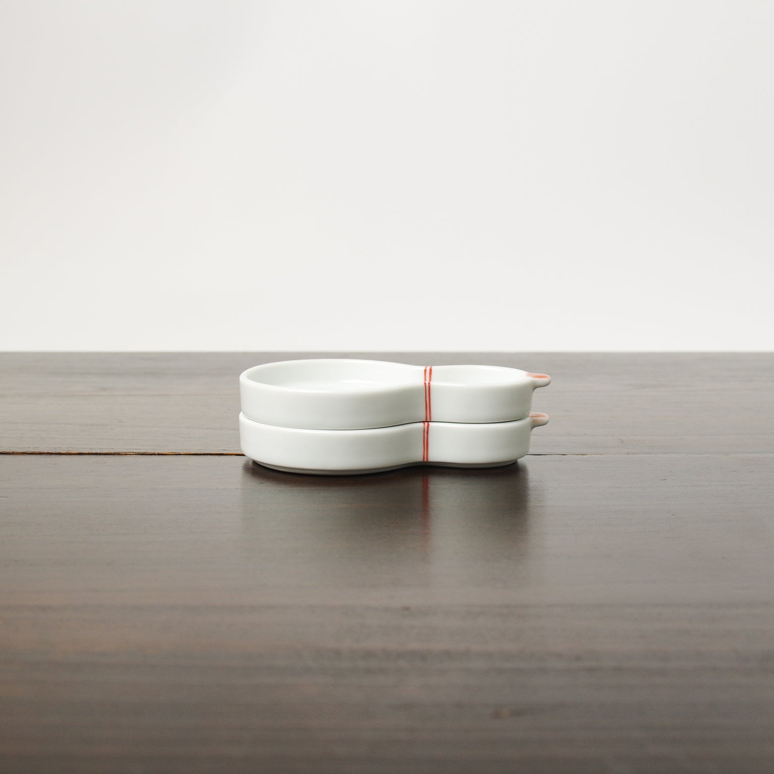 波佐見焼 瓢絵 瓢型小皿(赤) 11cm Korin Studio1156