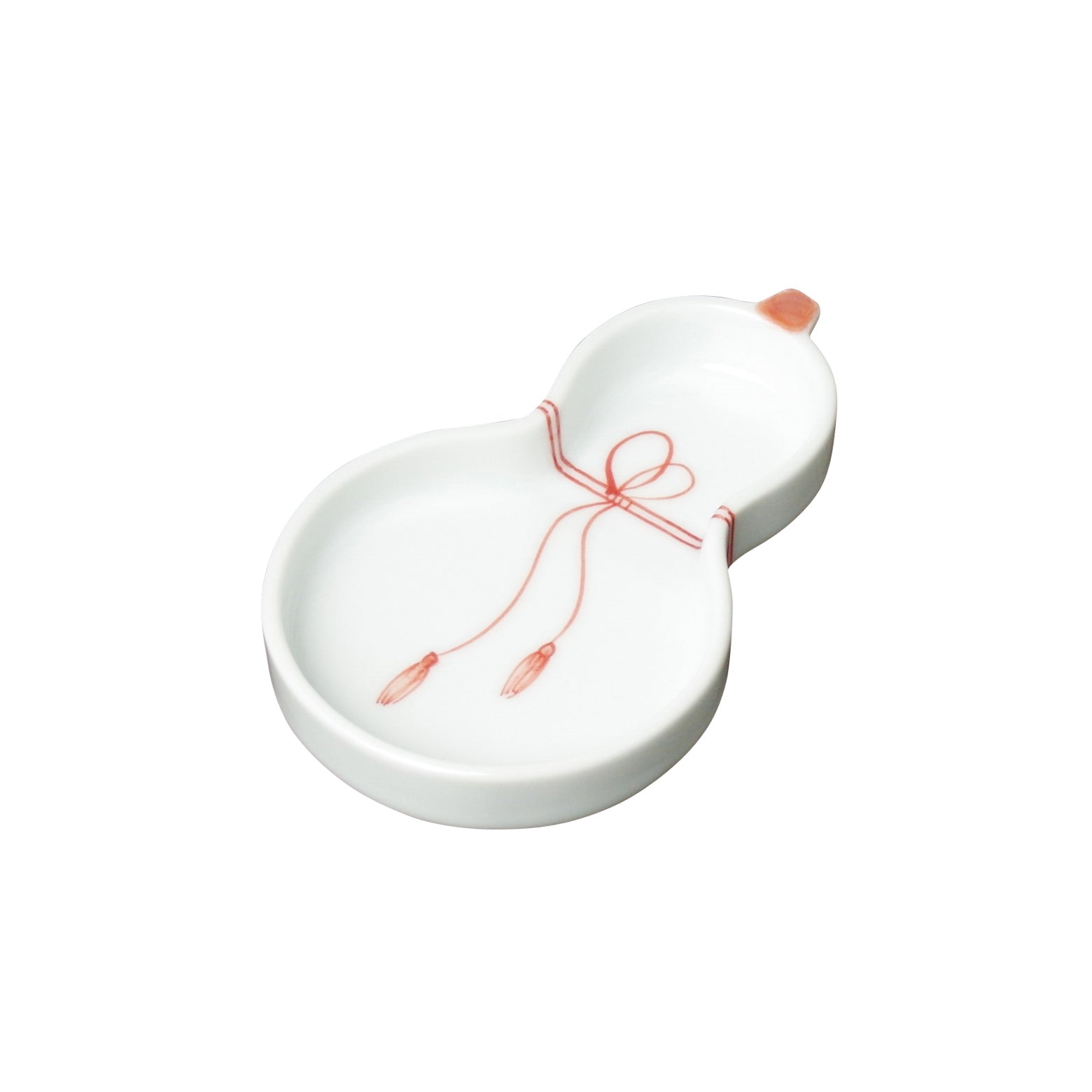 波佐見焼 瓢絵 瓢型小皿(赤) 11cm Korin Studio1156