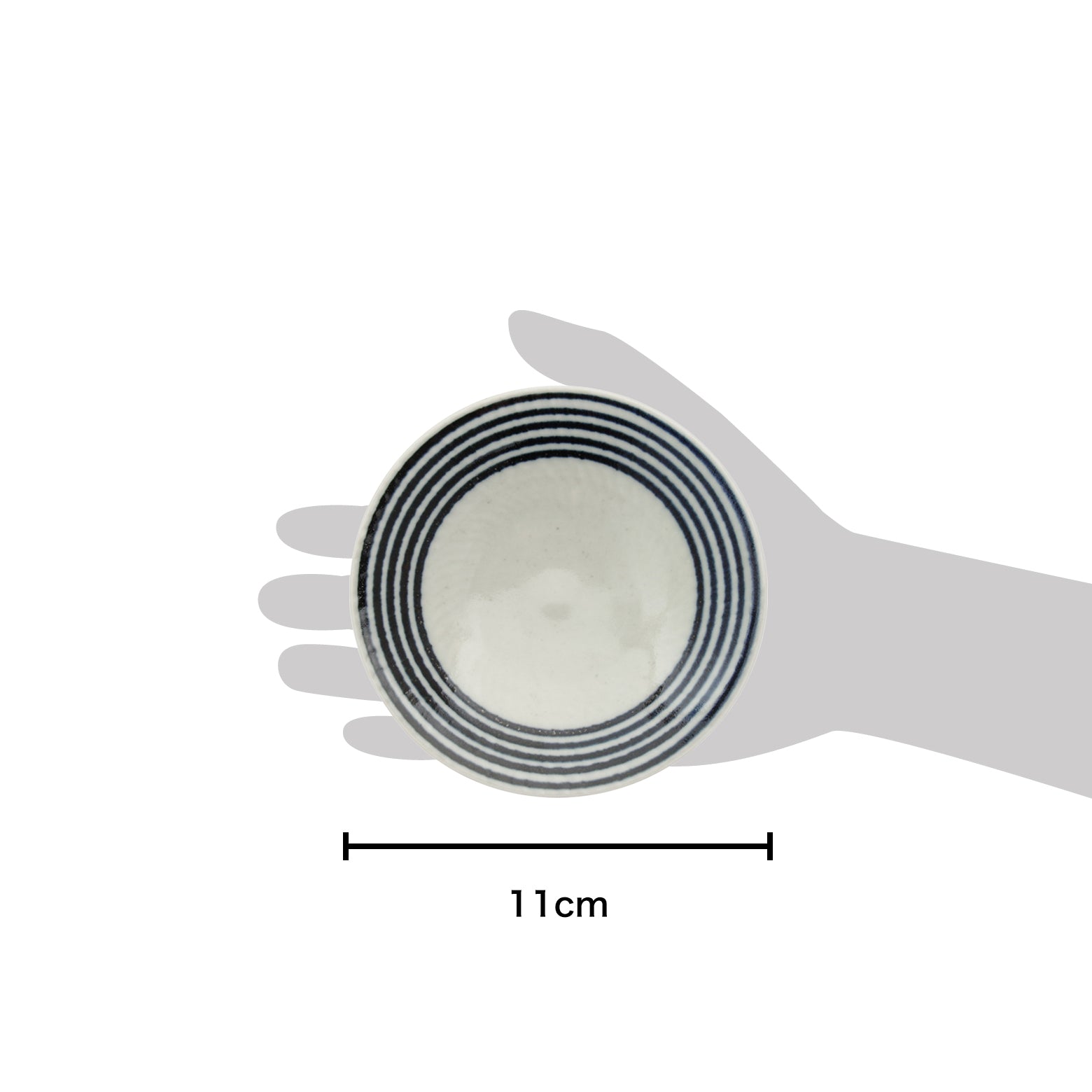 波佐見焼 藍駒 小皿(5本線) 11cm Wazan Studio1156