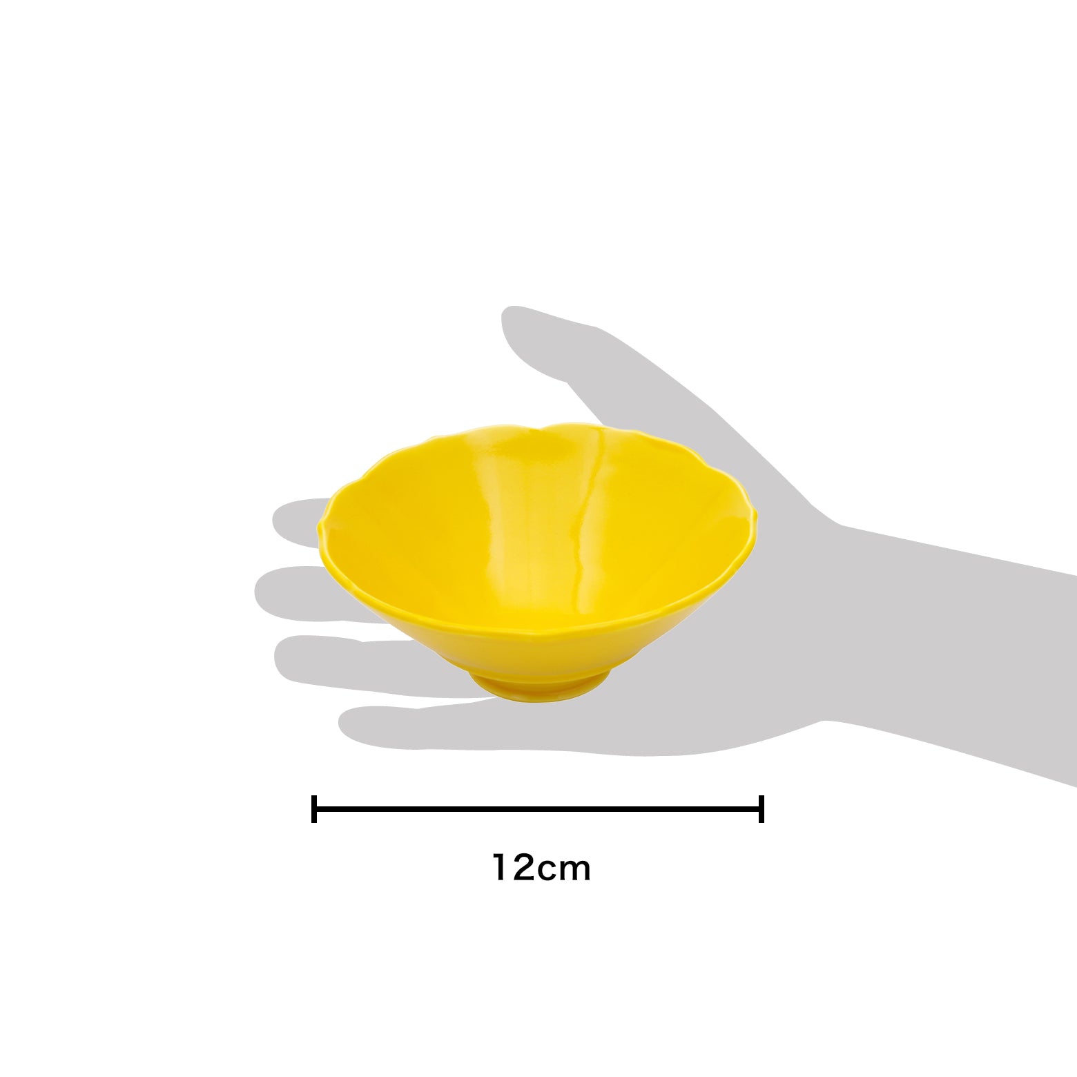 波佐見焼 黄釉 桔梗渕高台中付 12cm Korin Studio1156