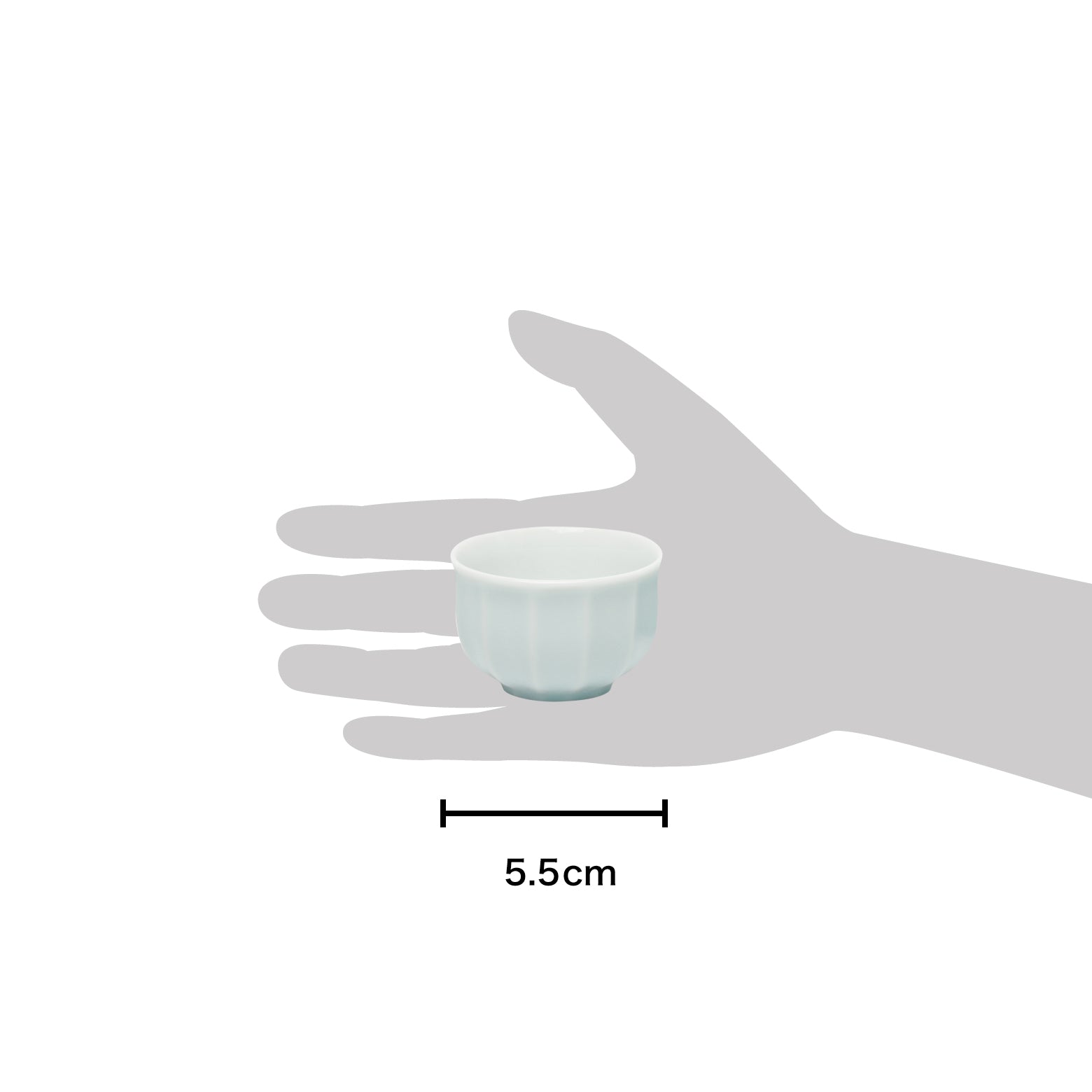 有田焼 面取 ぐい呑(青白) 40ml Seitoen Studio1156