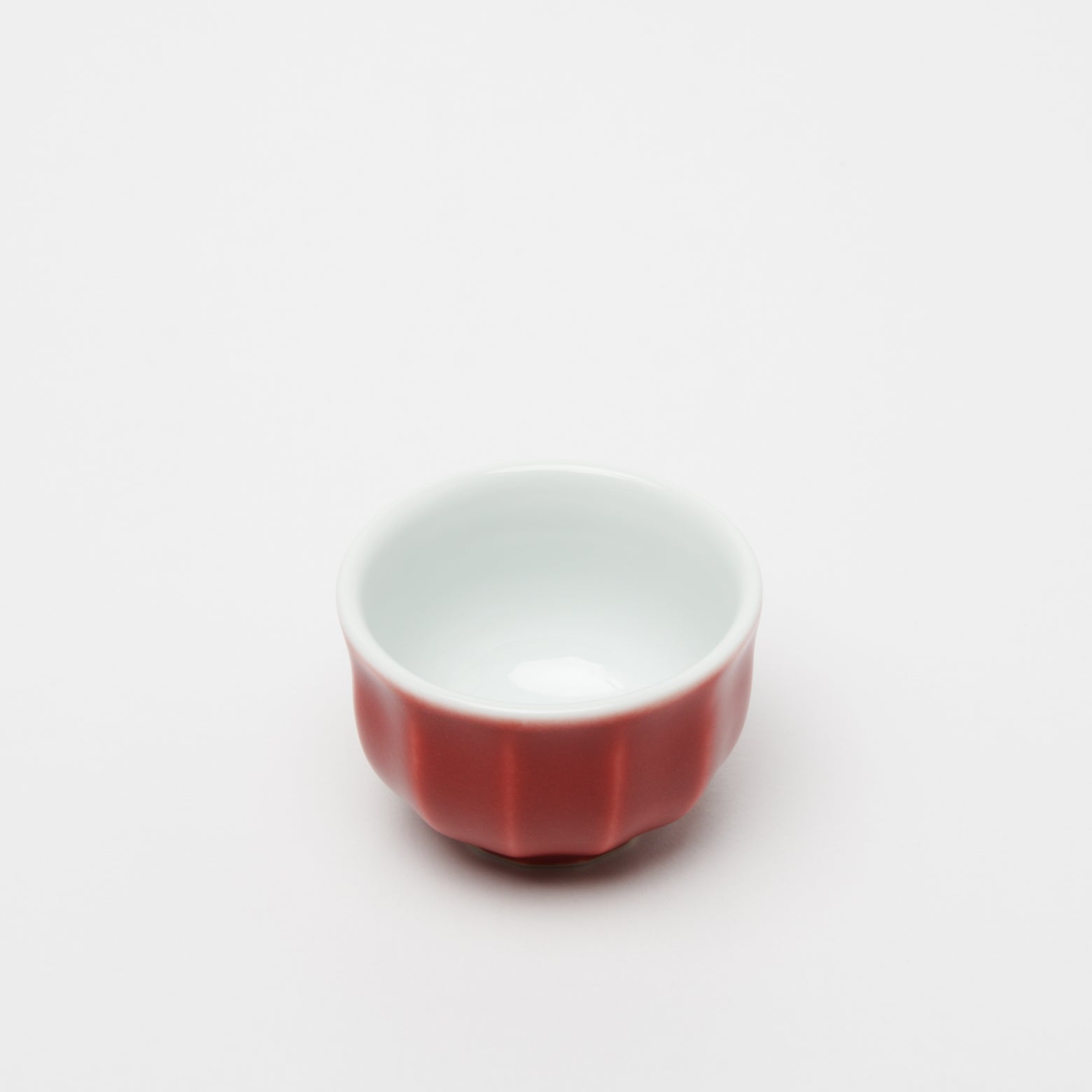 有田焼 面取 ぐい呑(赤) 40ml Seitoen Studio1156