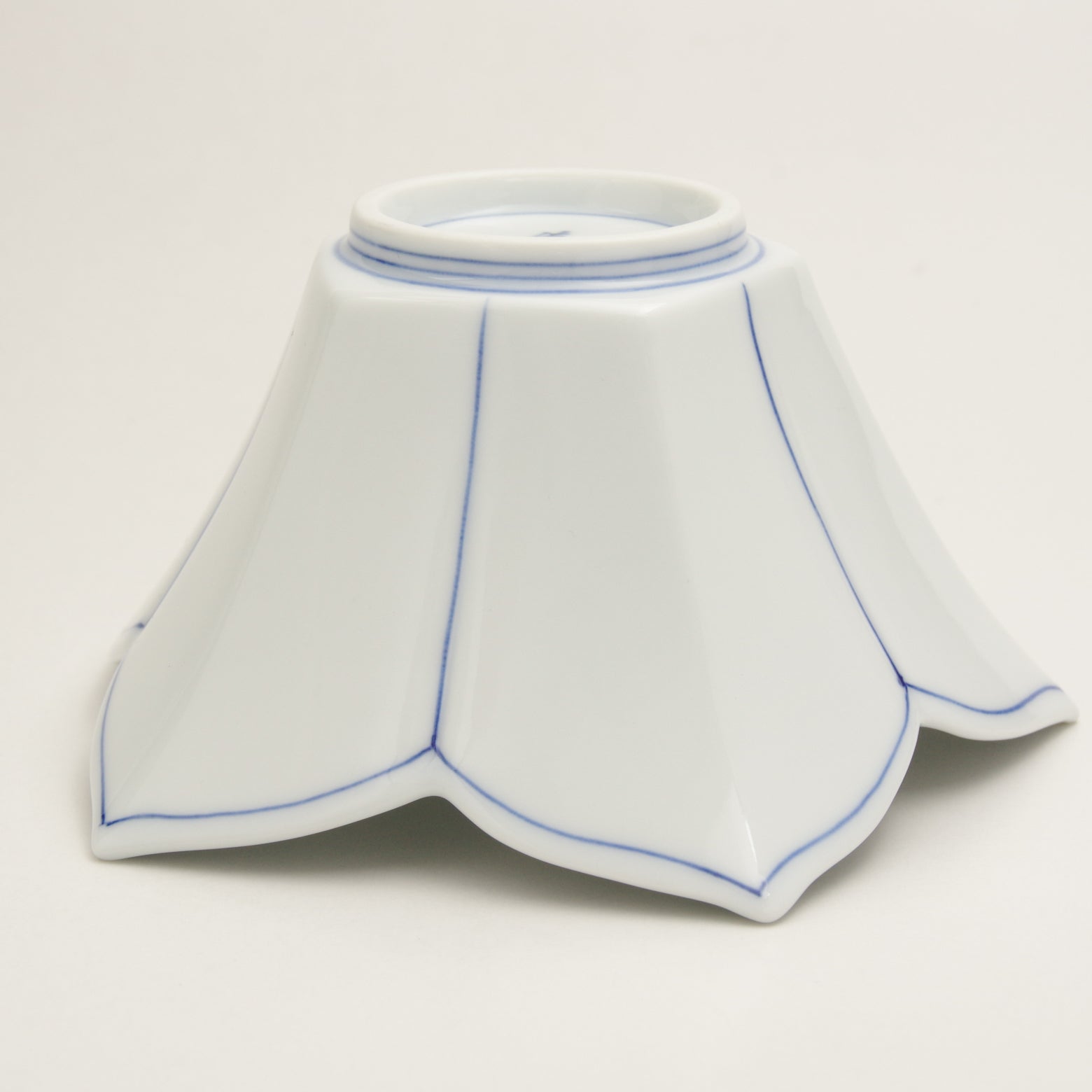 波佐見焼 桔梗筋 桔梗型反小鉢(青) 12.5cm Korin Studio1156