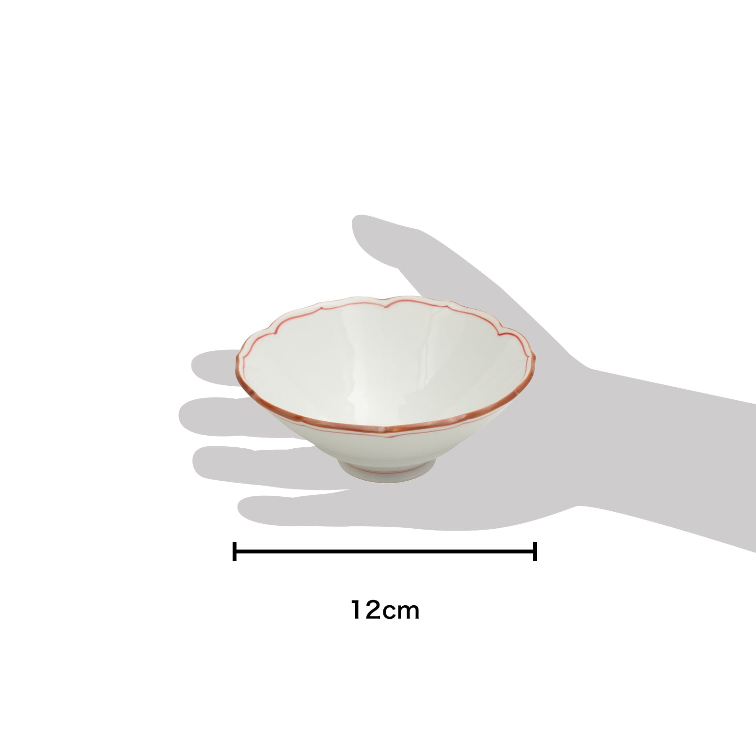 波佐見焼 渕錆 桔梗高台中鉢(赤) 12cm Korin Studio1156