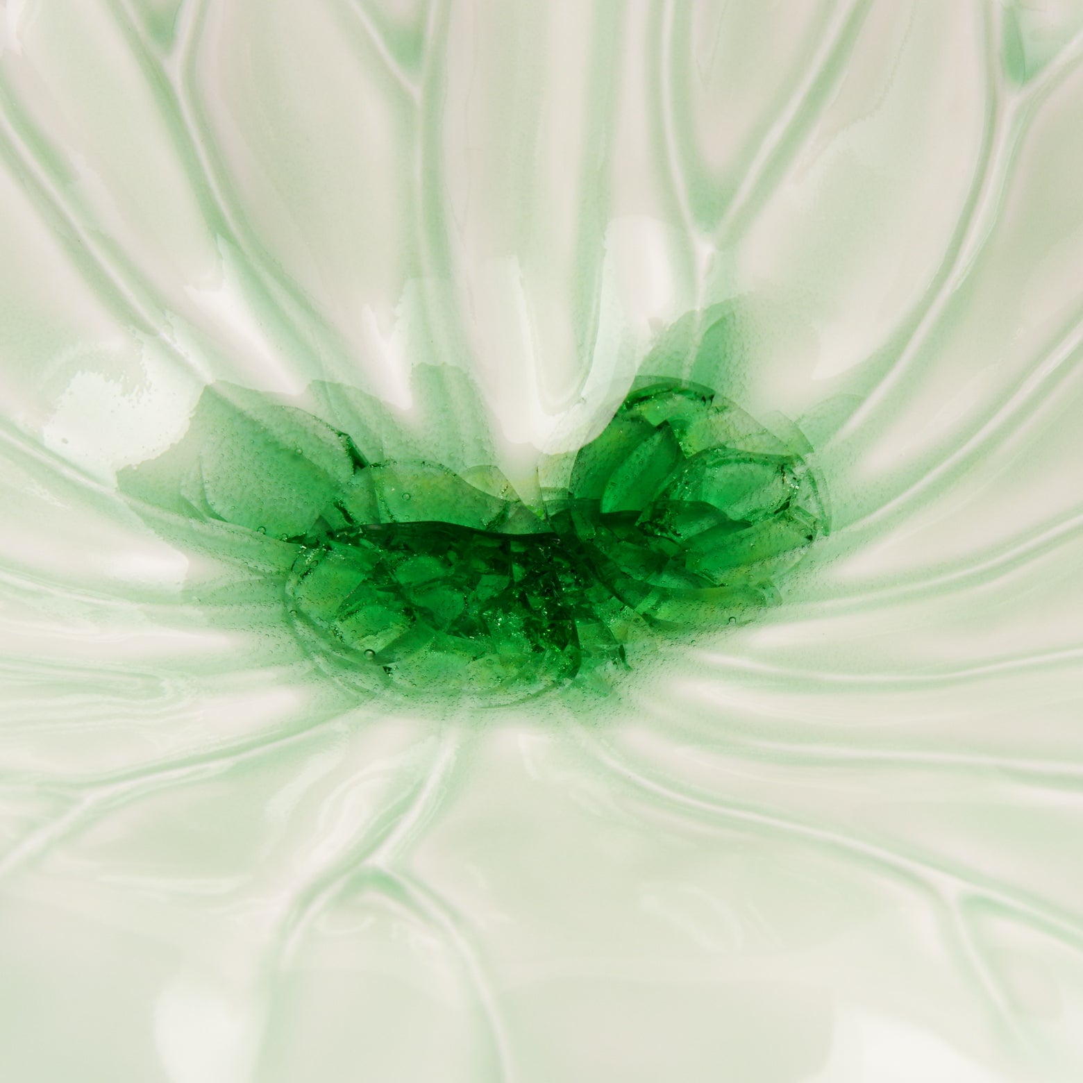 波佐見焼 ヒワ ビードロたまり フキの葉向付 22cm Korin Studio1156