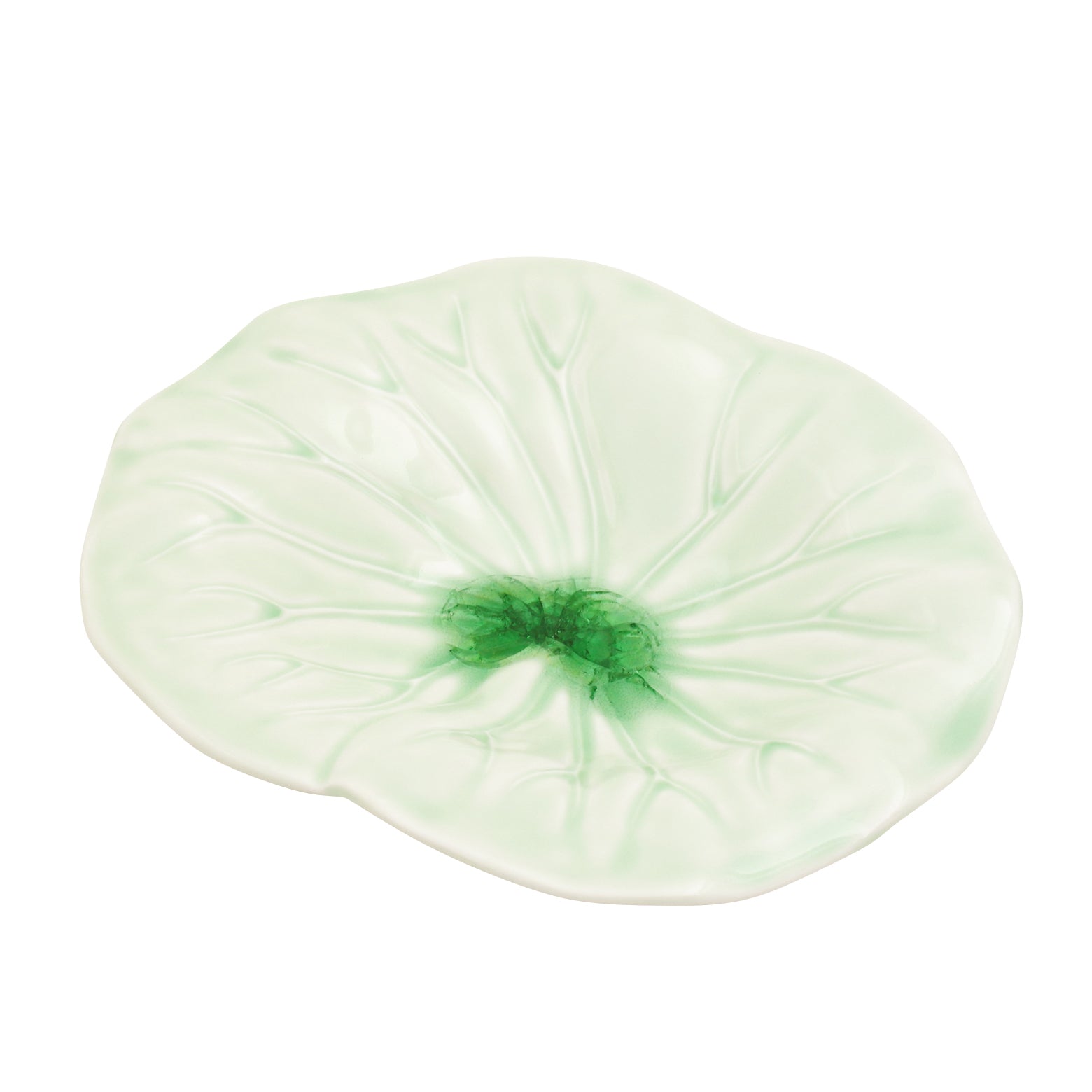 波佐見焼 ヒワ ビードロたまり フキの葉向付 22cm Korin Studio1156