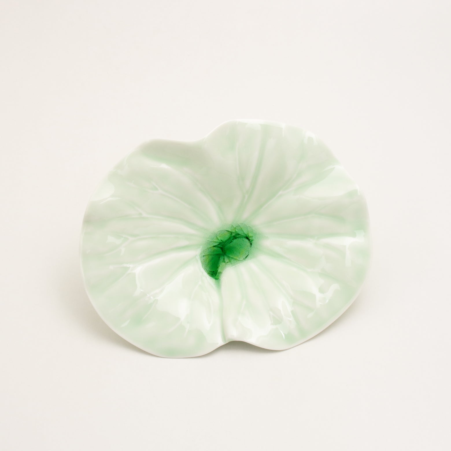 波佐見焼 ヒワ ビードロたまり フキの葉皿 18cm Korin Studio1156