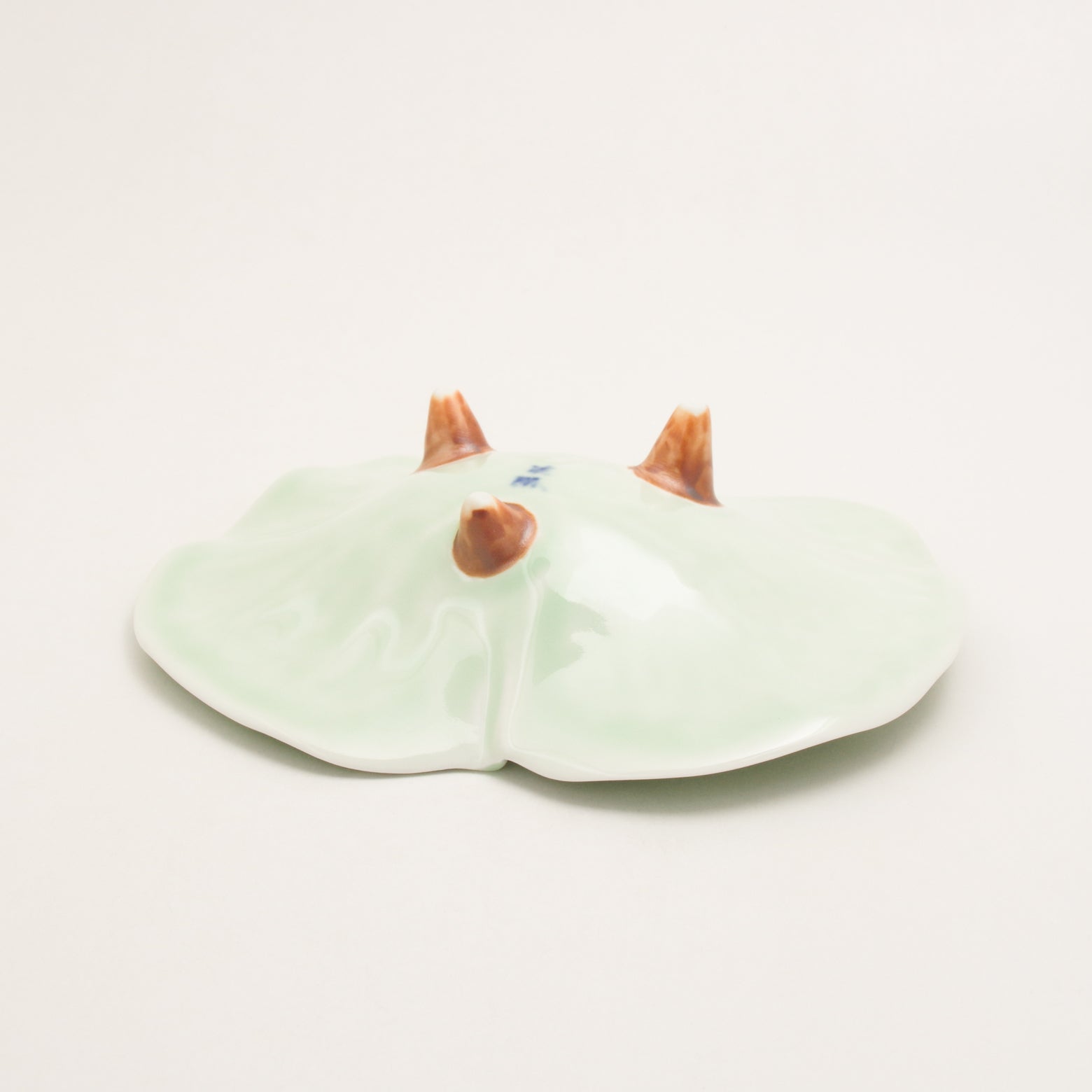 波佐見焼 ヒワ ビードロたまり フキの葉皿 18cm Korin Studio1156