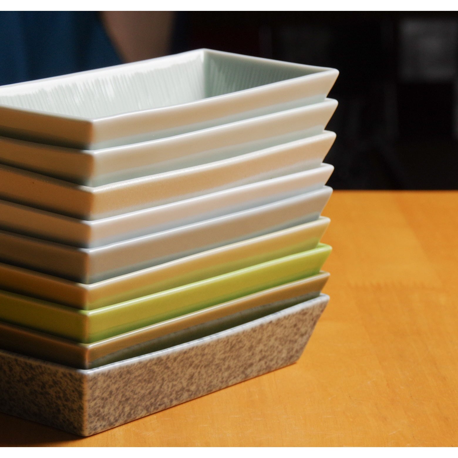 有田焼 Combo 長角小鉢 染唐草 15cm Bunzan Studio1156