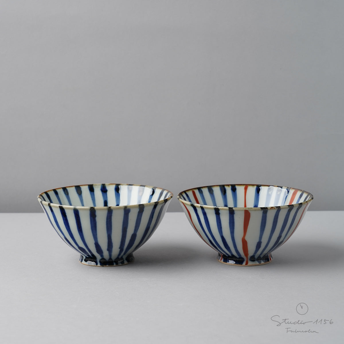 波佐見焼 濃十草 ご飯茶碗 12cm Binsai Studio1156