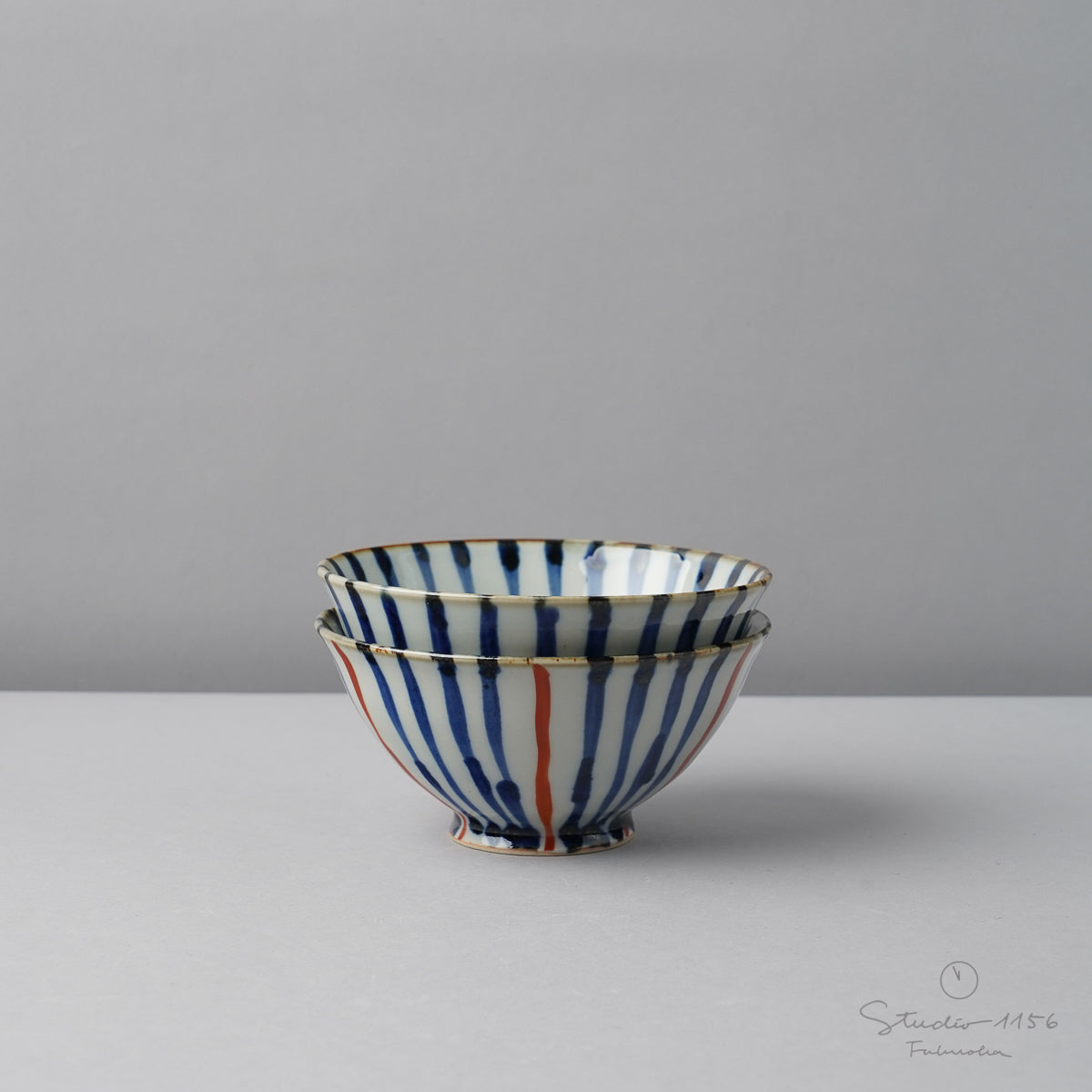 波佐見焼 濃十草 ご飯茶碗 12cm Binsai Studio1156