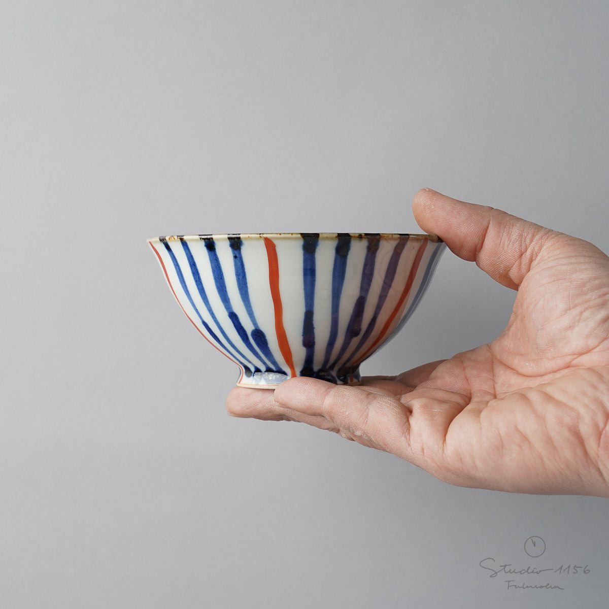 波佐見焼 濃十草 ご飯茶碗 12cm Binsai Studio1156