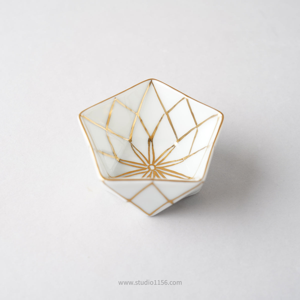 有田焼 ダイヤ五角豆鉢(小) 6.5cm 金網目紋 Denpei Studio1156