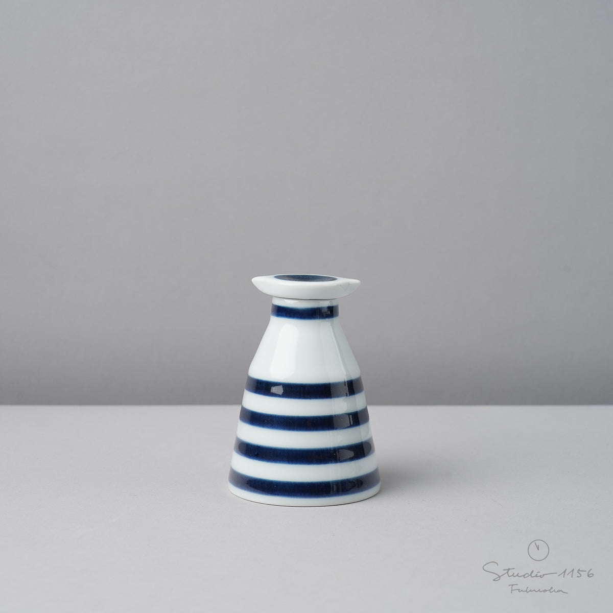 波佐見焼 es soy pot (S) 醤油さし 75ml ボーダーブルー essence Studio1156