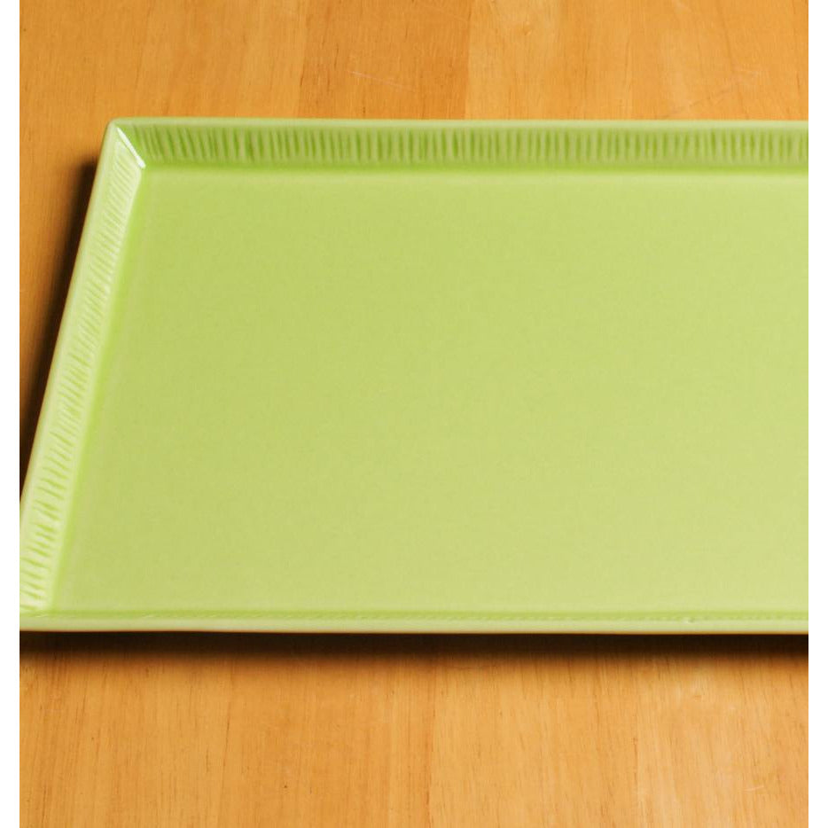 波佐見焼 Combo 長皿(L) ライトグリーン 30cm Eisen Studio1156