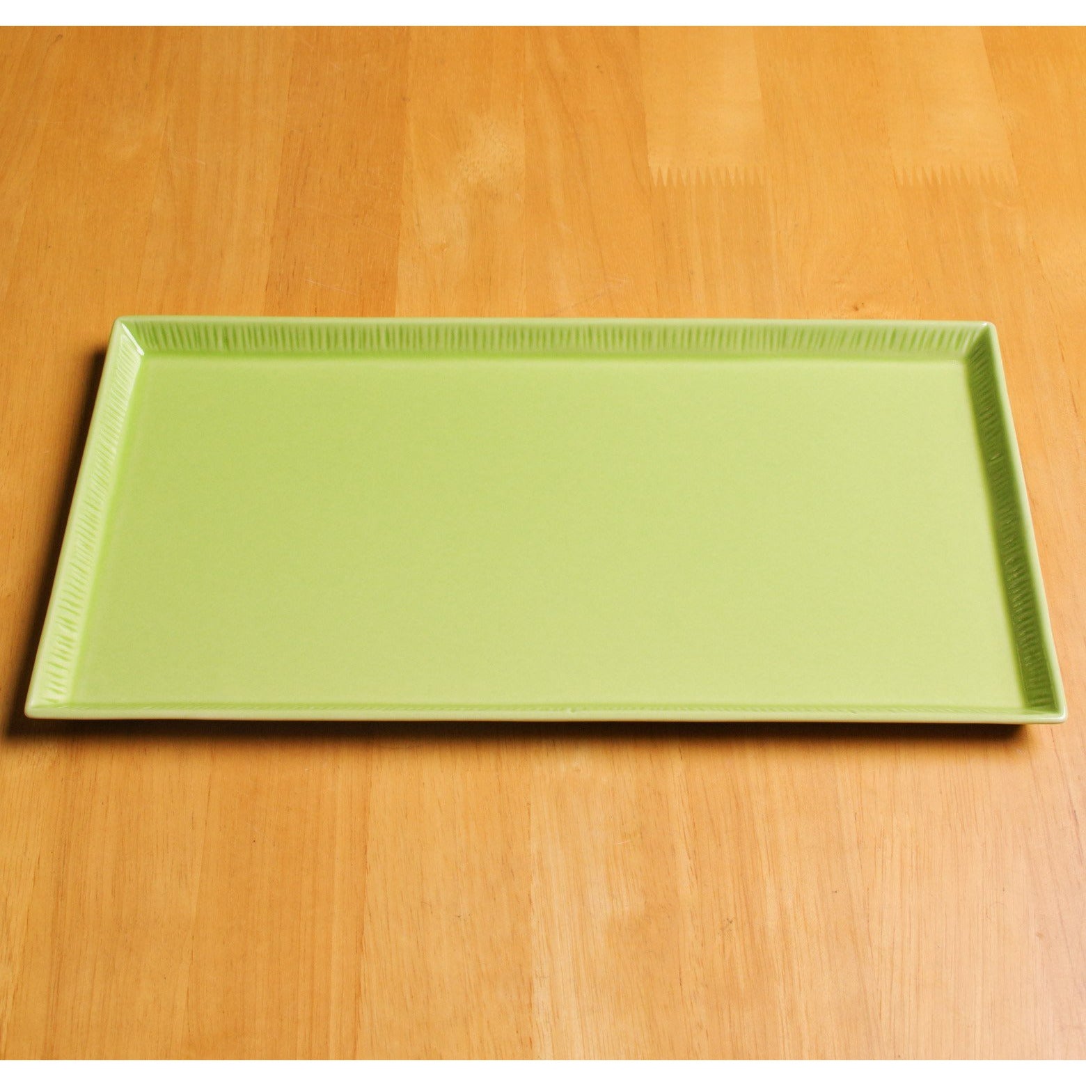 波佐見焼 Combo 長皿(L) ライトグリーン 30cm Eisen Studio1156