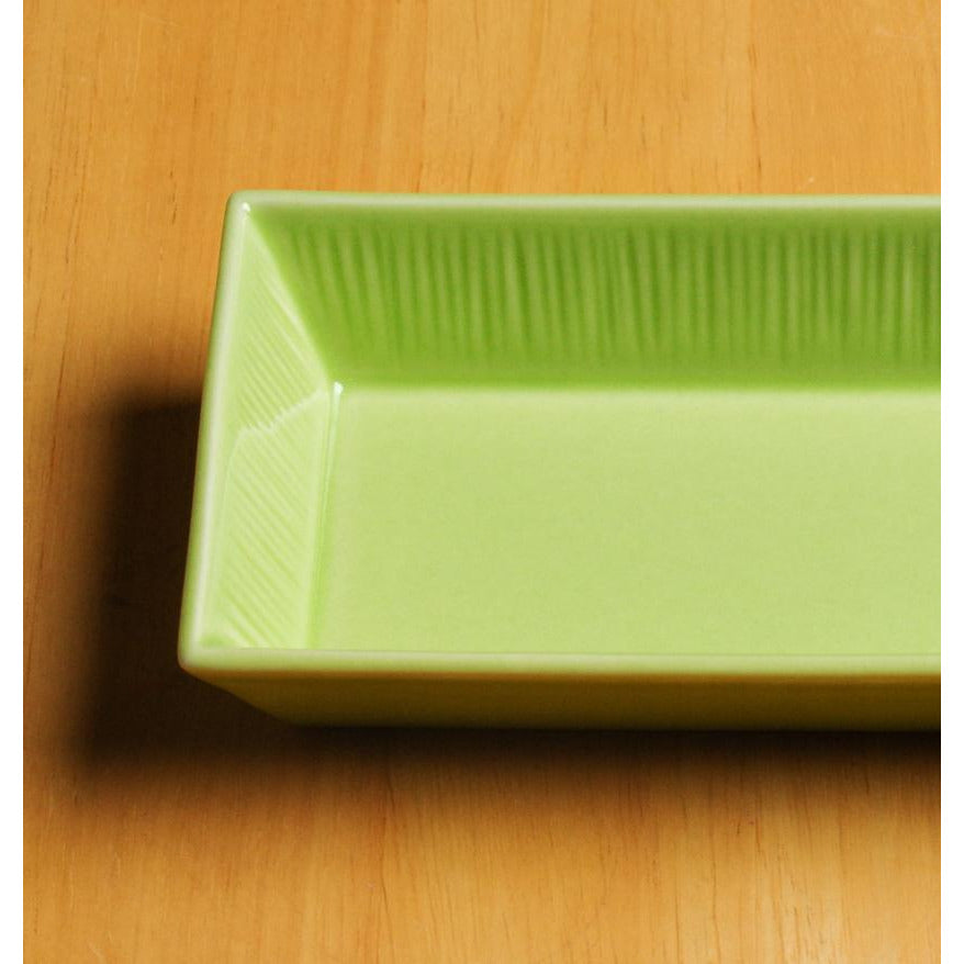 波佐見焼 Combo 長角小鉢 ライトグリーン 15cm Eisen Studio1156