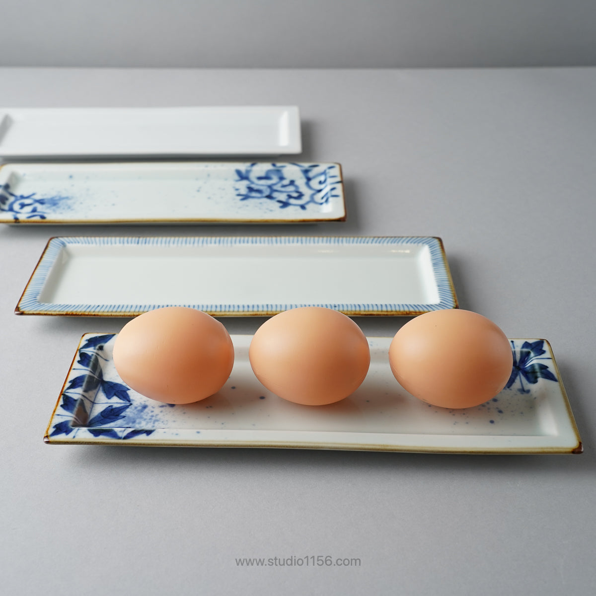 有田焼 染付 長角皿 22.5cm Fukusen Studio1156