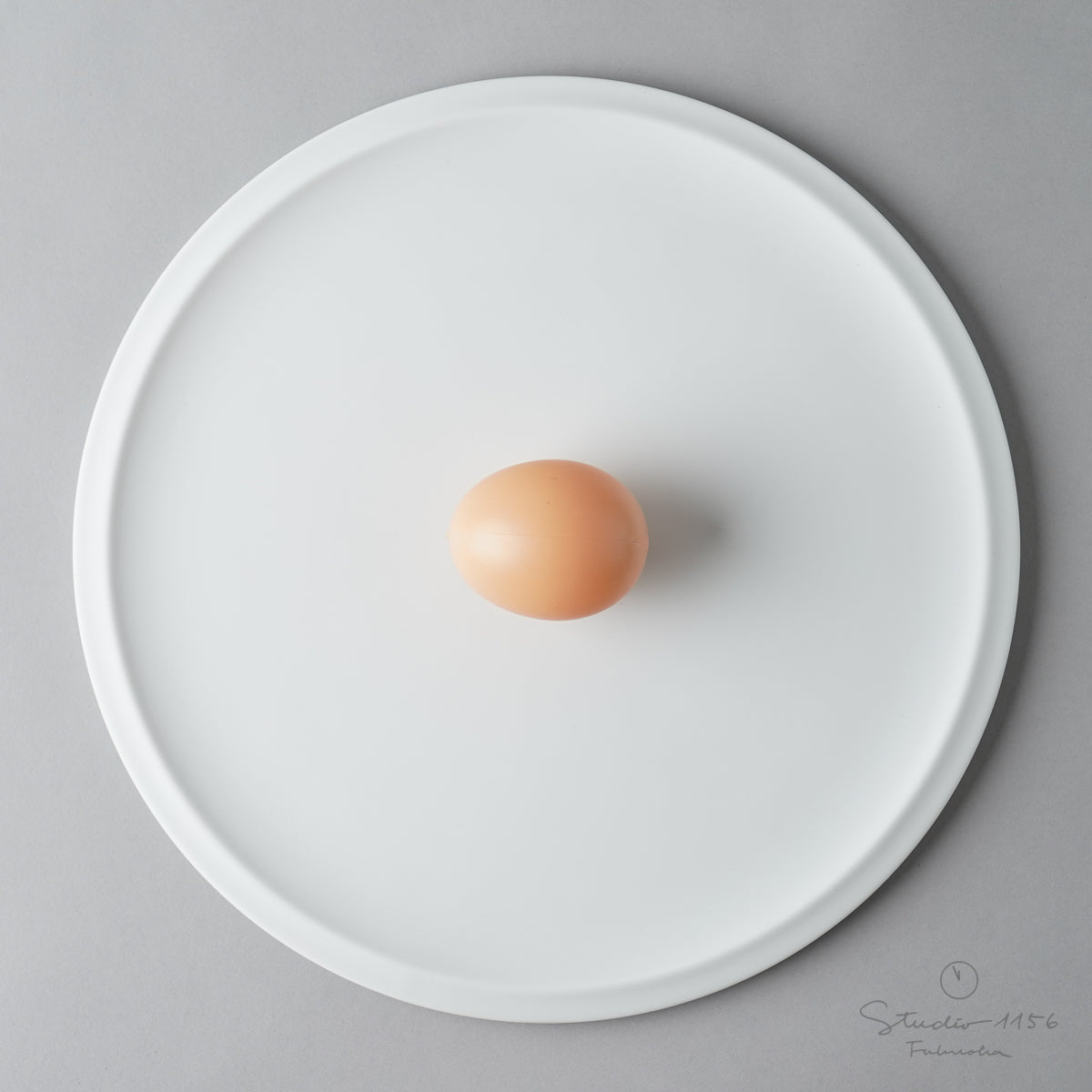 伊万里焼 フラットプレート w/ Rim 31cm 上白磁マット Hataman Studio1156