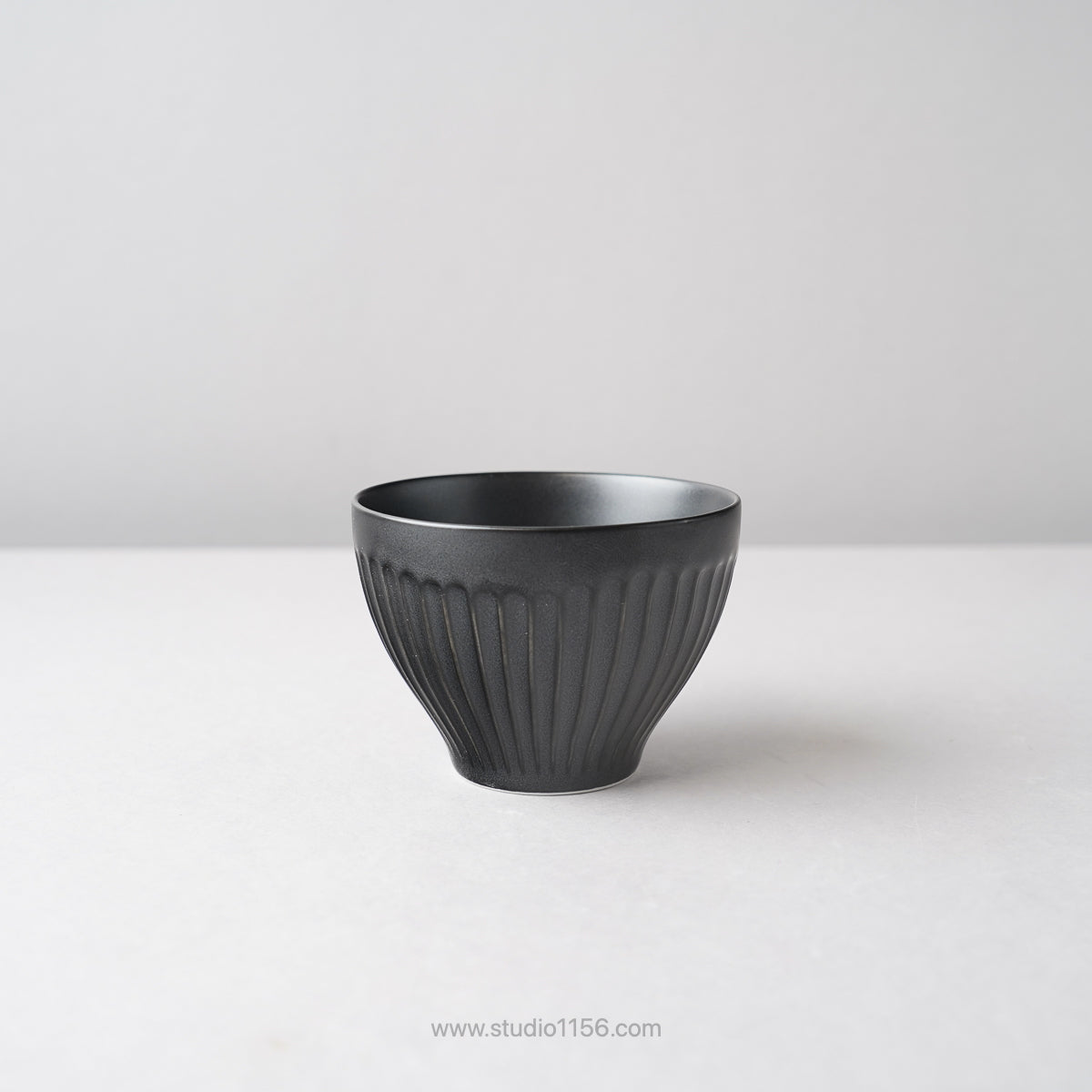 波佐見焼 Shinogi しのぎ カップ 8.5cm/180ml 黒マット Ichiryu Studio1156