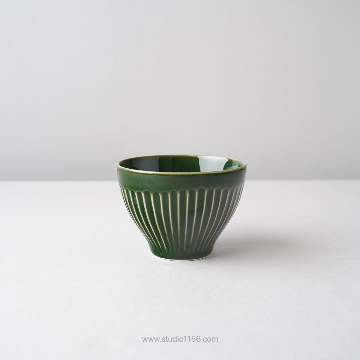 波佐見焼 Shinogi しのぎ カップ 8.5cm/180ml 深緑 Ichiryu Studio1156