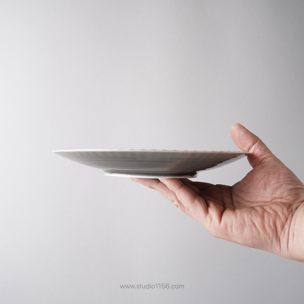 波佐見焼 Shinogi しのぎプレート(L) 21.5cm Ichiryu Studio1156