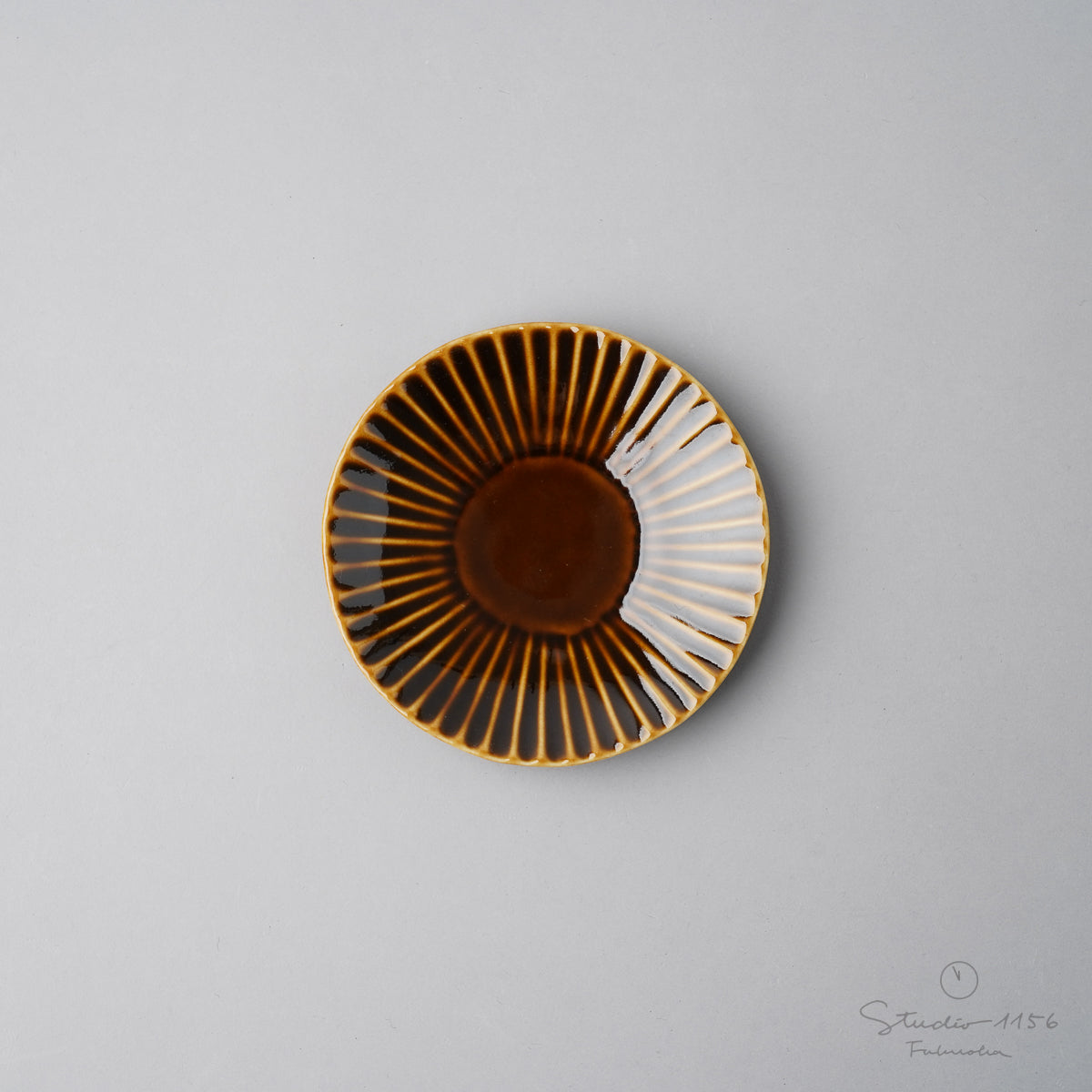 波佐見焼 Shinogi しのぎプレート(S) 11cm 飴釉 Ichiryu Studio1156