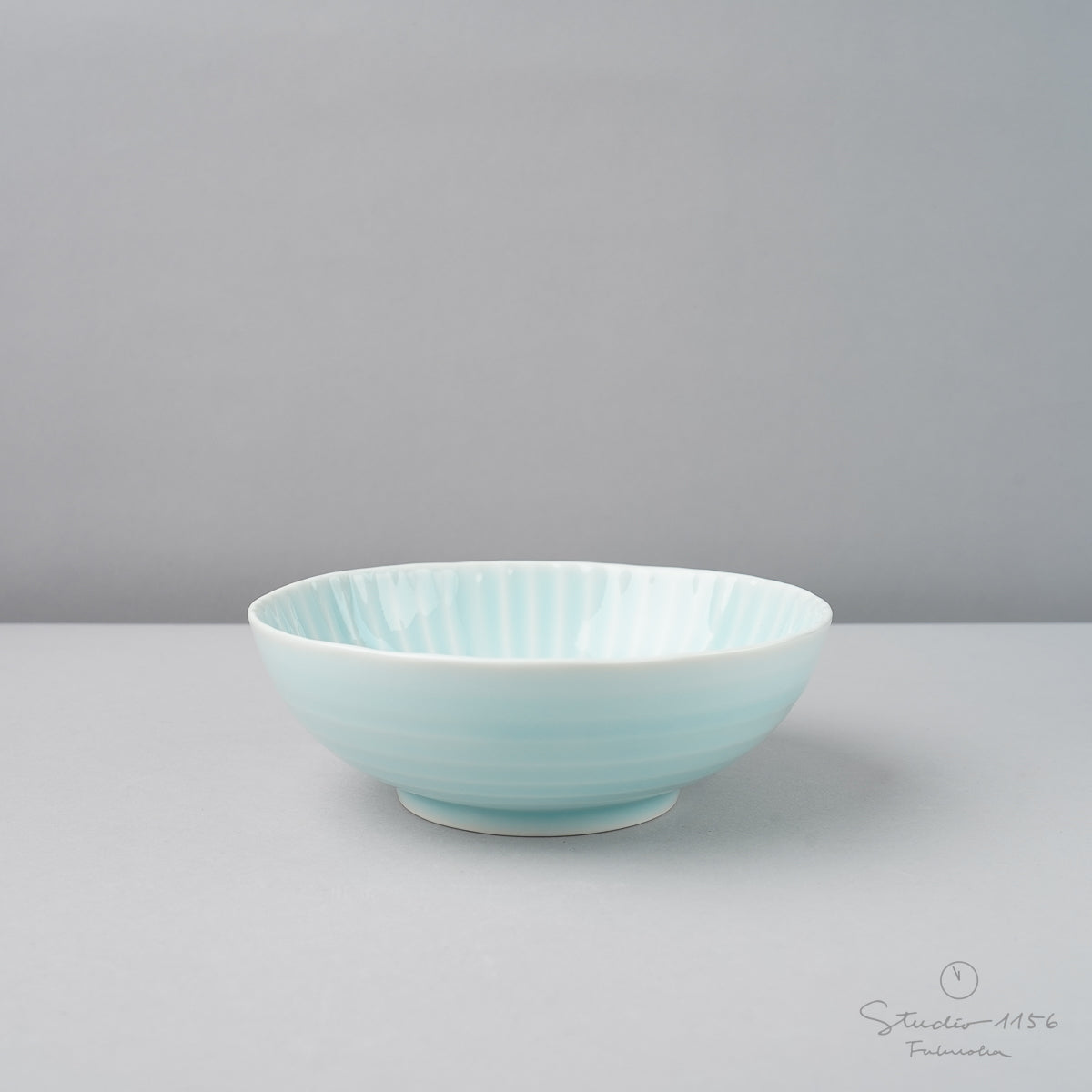 波佐見焼 Shinogi しのぎ 中鉢 14cm 青白磁 Ichiryu Studio1156