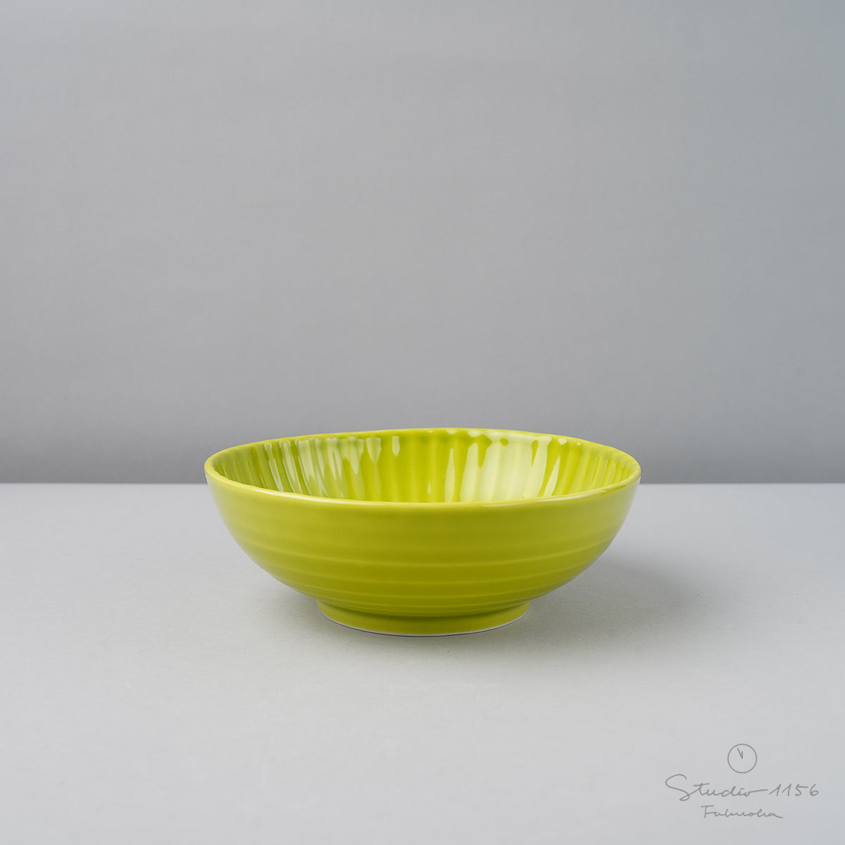 波佐見焼 Shinogi しのぎ 中鉢 14cm 若草 Ichiryu Studio1156