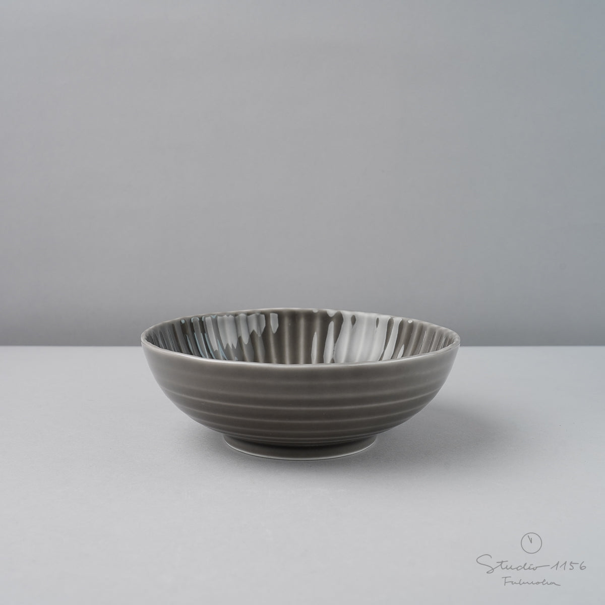 波佐見焼 Shinogi しのぎ 中鉢 14cm グレー Ichiryu Studio1156