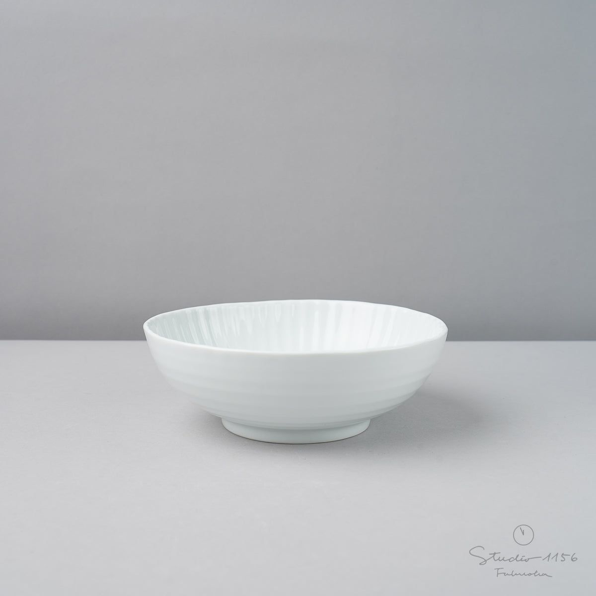 波佐見焼 Shinogi しのぎ 中鉢 14cm 白磁 Ichiryu Studio1156