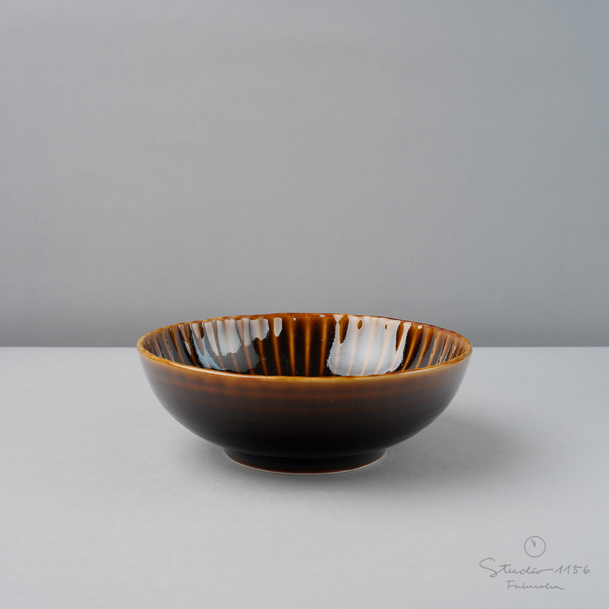 波佐見焼 Shinogi しのぎ 中鉢 14cm 飴釉 Ichiryu Studio1156