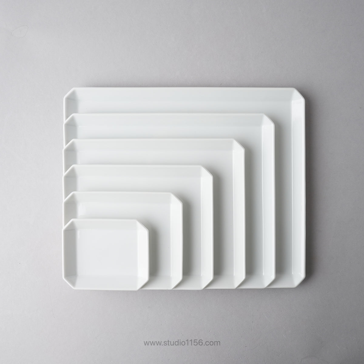 有田焼 スクエアプレート プレーン ホワイト TY Square Plate Plain White 1616 Arita Japan  楕円皿・長角皿｜Studio1156