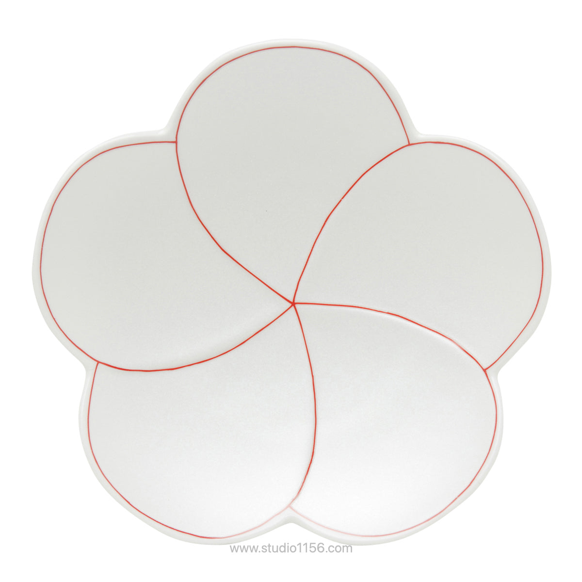 有田焼 梅形銘々皿 15cm 銀彩捻 Kouraku Studio1156