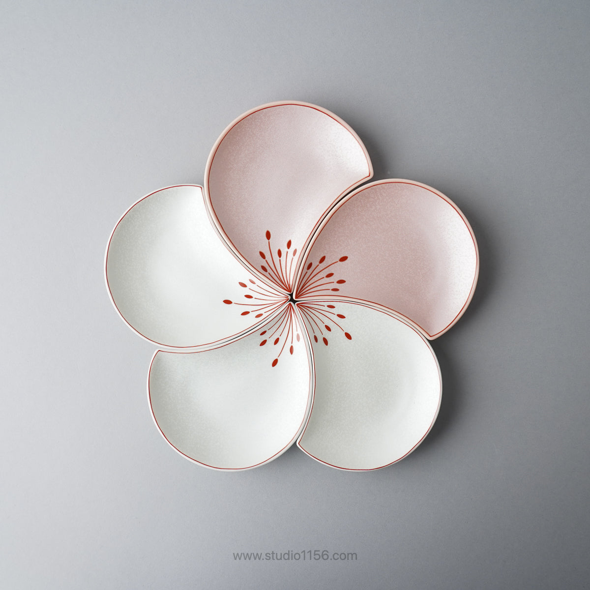有田焼 梅花びら型 小皿10cm Kouraku Studio1156