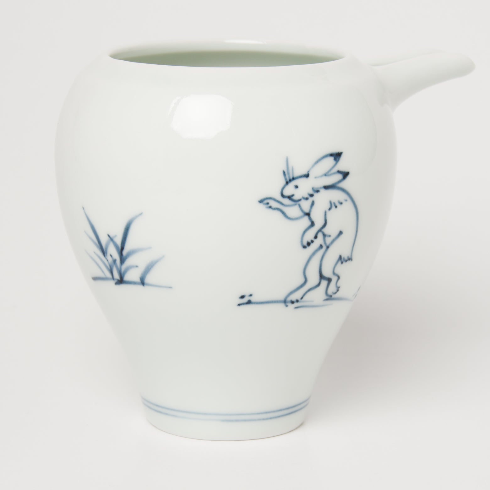 波佐見焼 染付高山寺 鳥獣人物戯画 徳利 片口 300ml Korin Studio1156