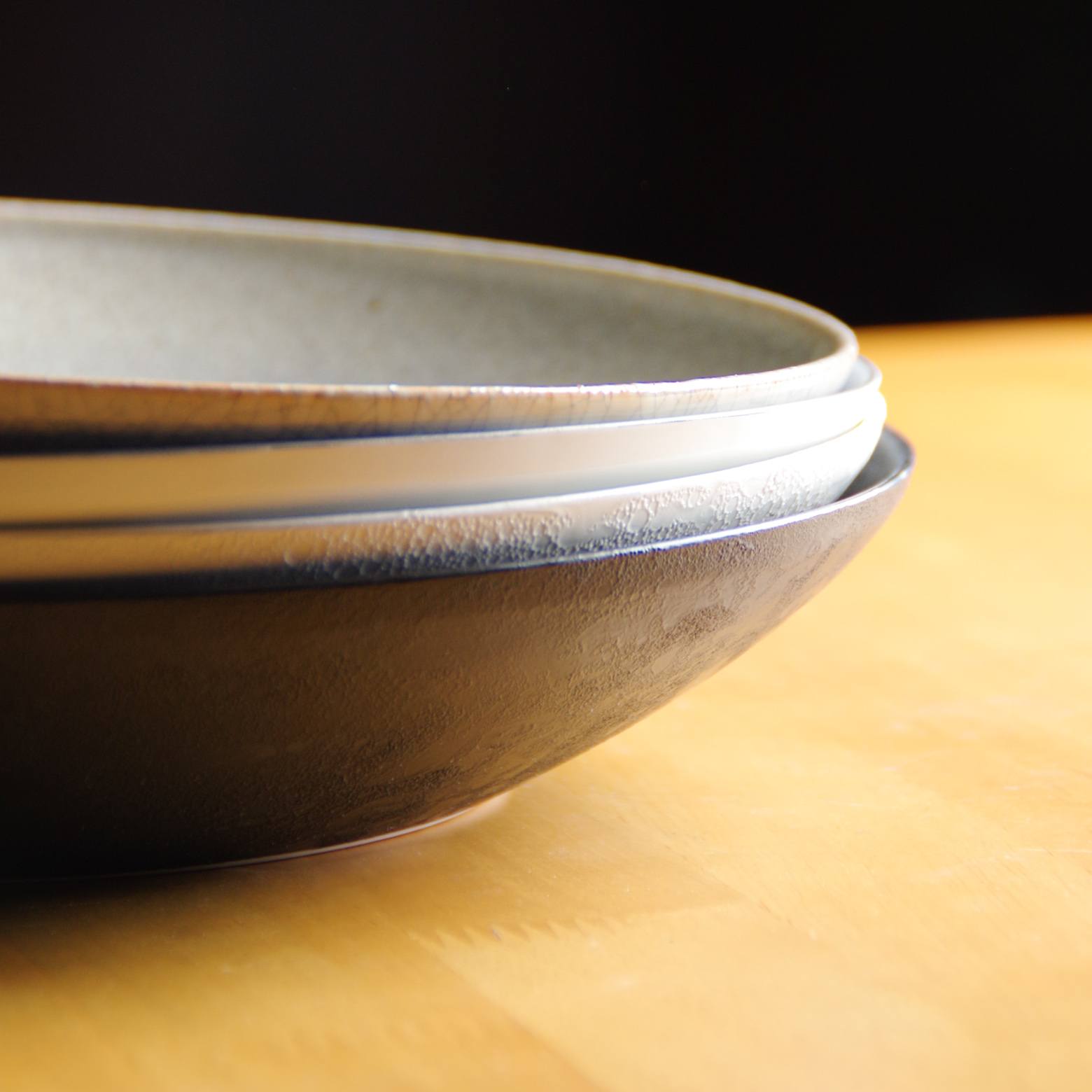 有田焼 frameボウル 25cm (白泡化粧) Kichiemon Studio1156