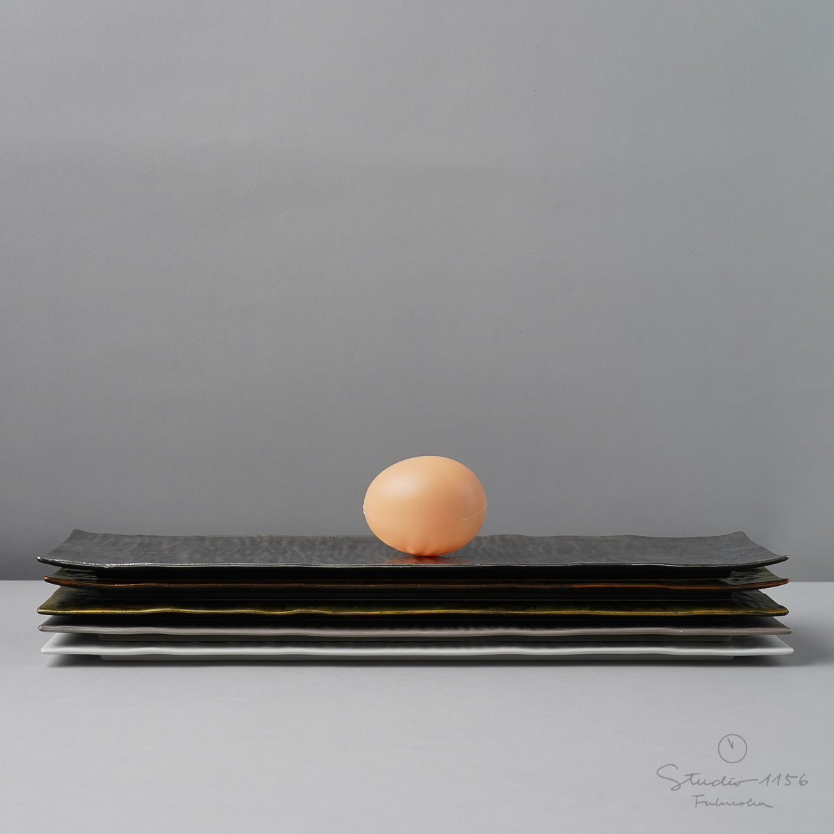 有田焼 リンクルプレート Rectngler(L) 30.5cm Kichiemon Studio1156