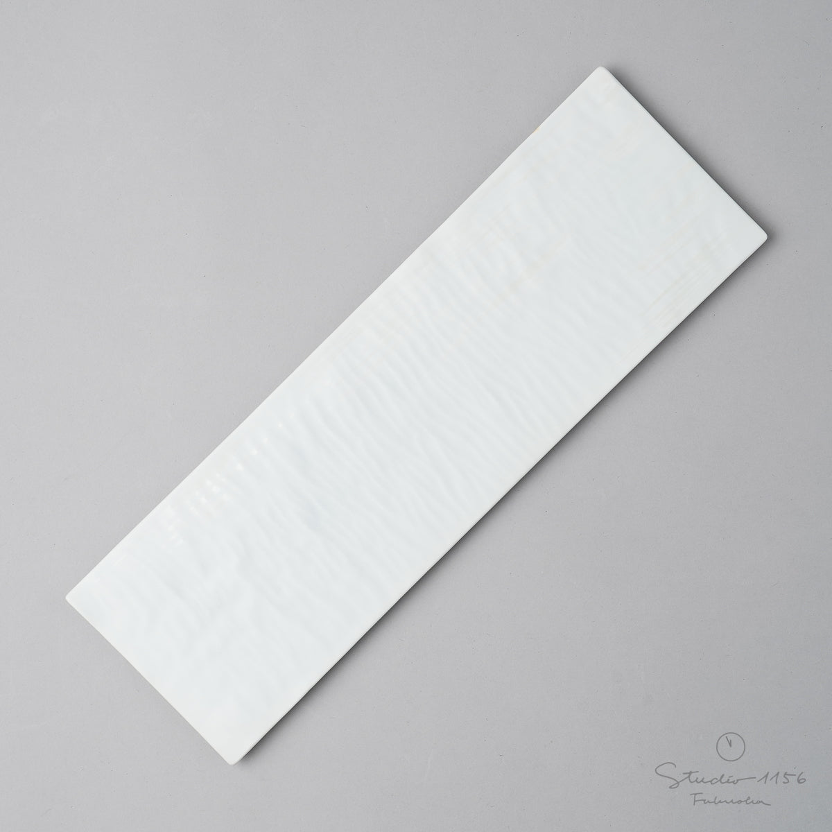 有田焼 リンクルプレート Rectngler(L) 30.5cm 光描水面 Kichiemon Studio1156