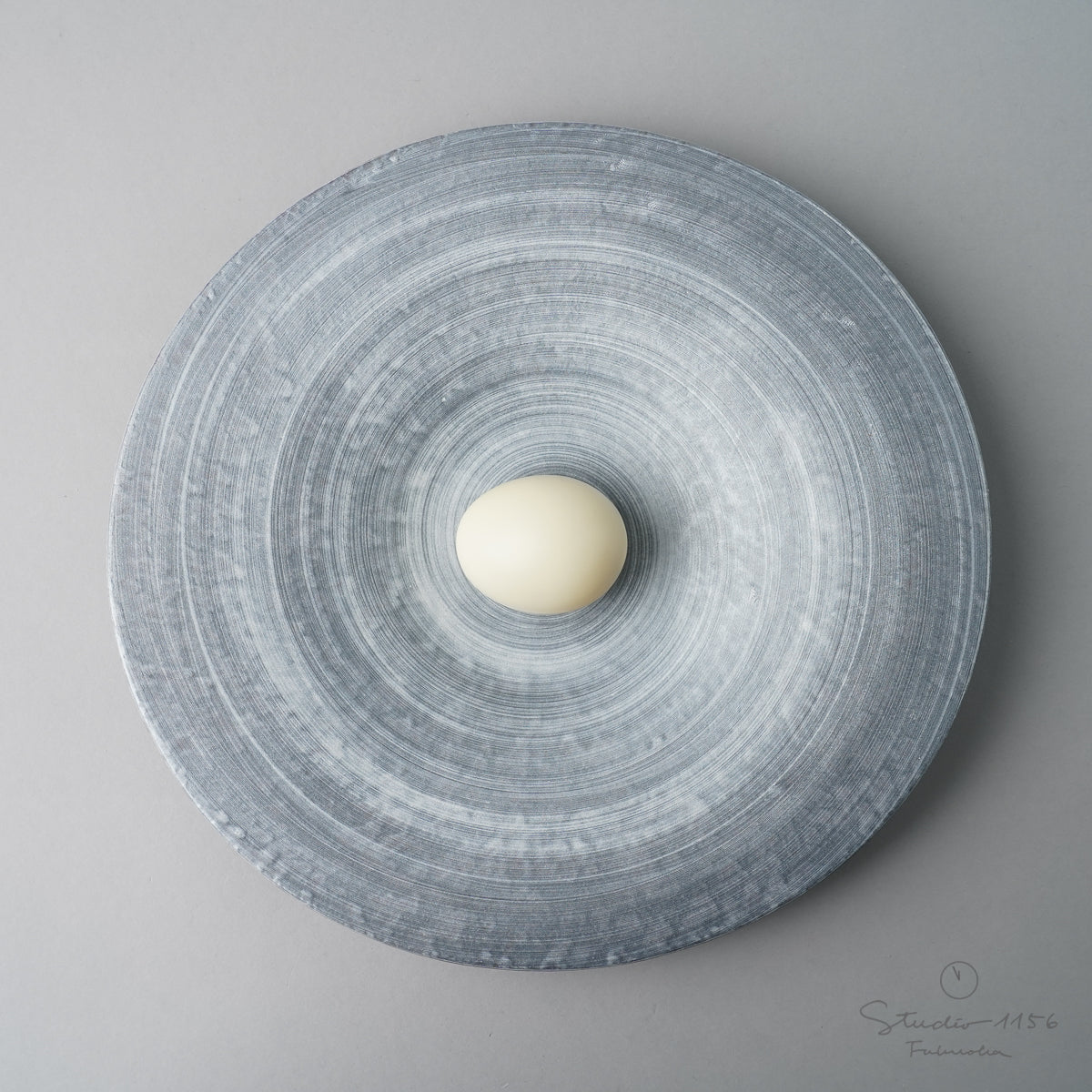 有田焼 オーバルパスタプレート 27.5cm 錆絞り銀巻 Kanezen Studio1156