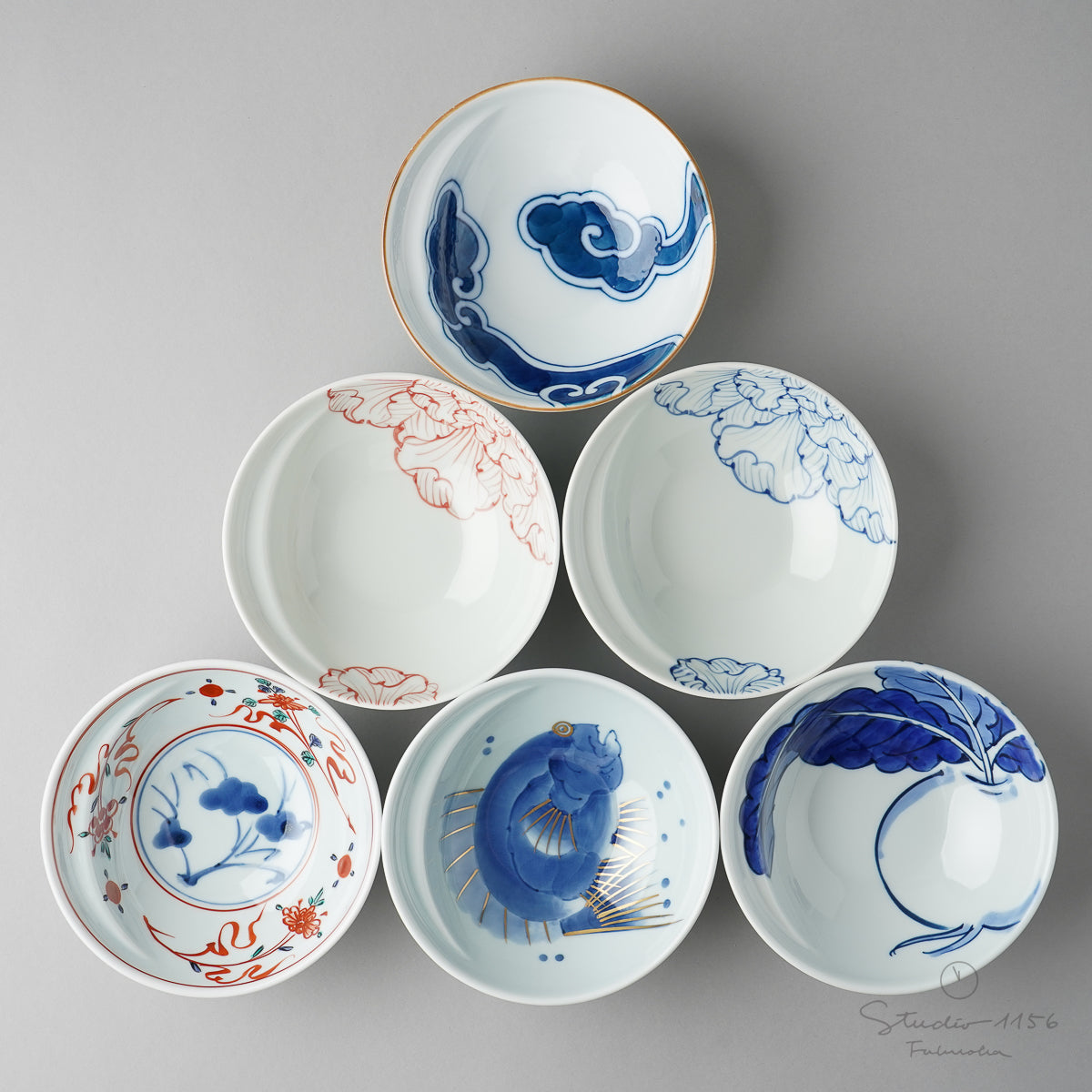 有田焼 Cacomi 鍋取り鉢 13.5cm (Painting) Kisen Studio1156