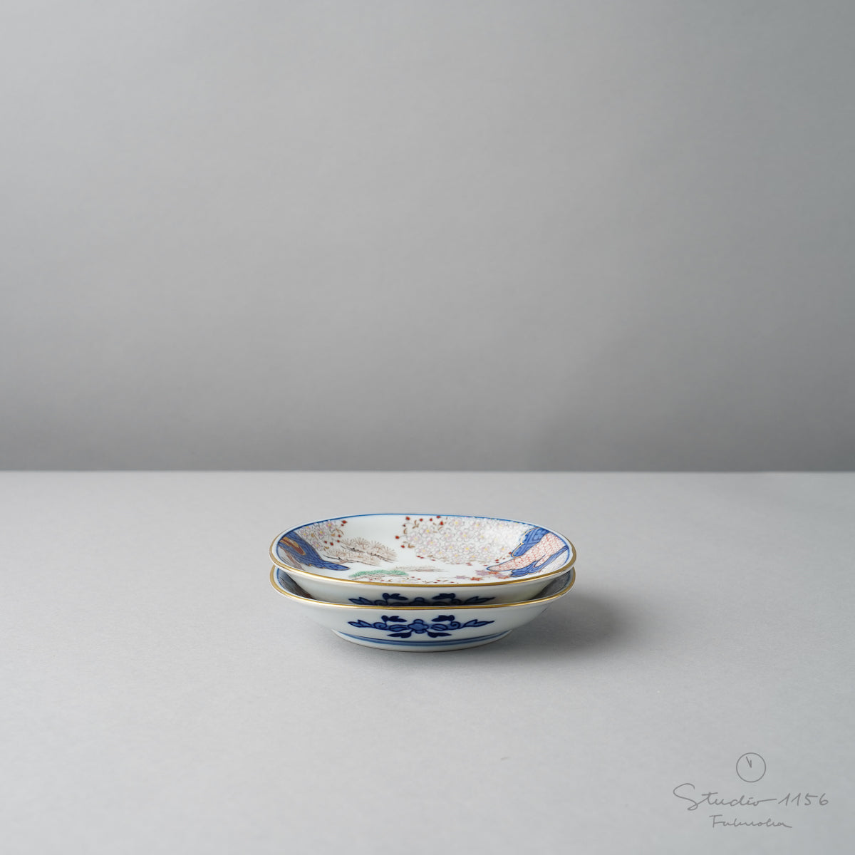 有田焼 春秋紋 小皿 11cm Kisen Studio1156