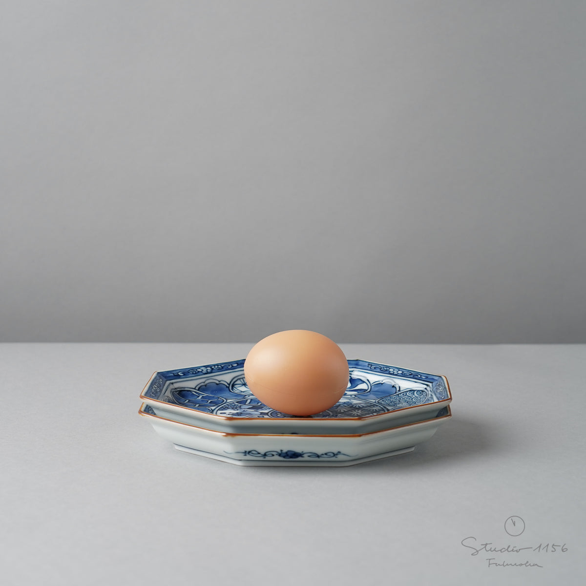 有田焼 染付 平戸祥瑞 八角銘々皿 15.5cm Kisen Studio1156