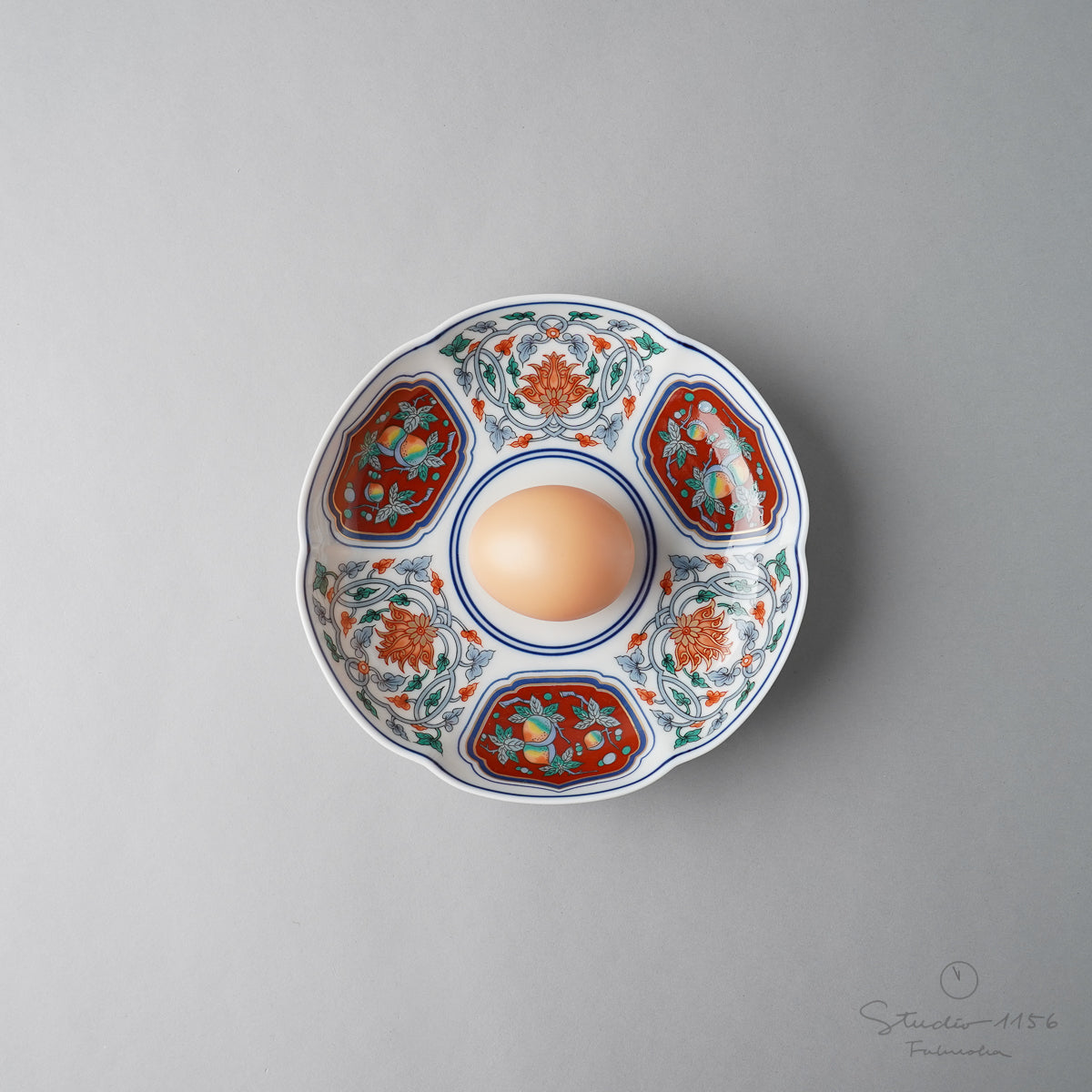 有田焼 草花果実紋 銘々皿 16cm Kisen Studio1156